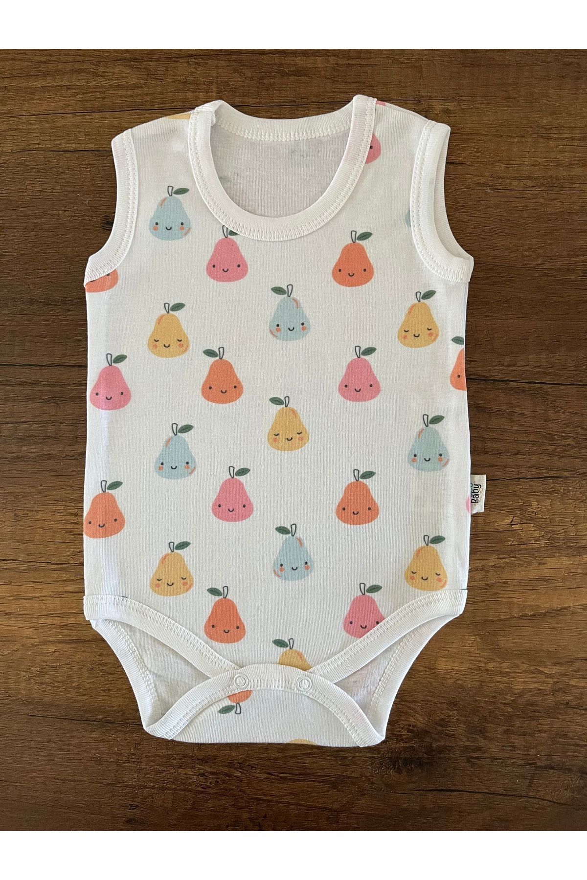 SHOPNEST 1 Adet Kolsuz Kız Erkek Bebek Badi Body Zıbın Alttan Çıtçıtlı Bisiklet Yaka Yenidoğan Bayram