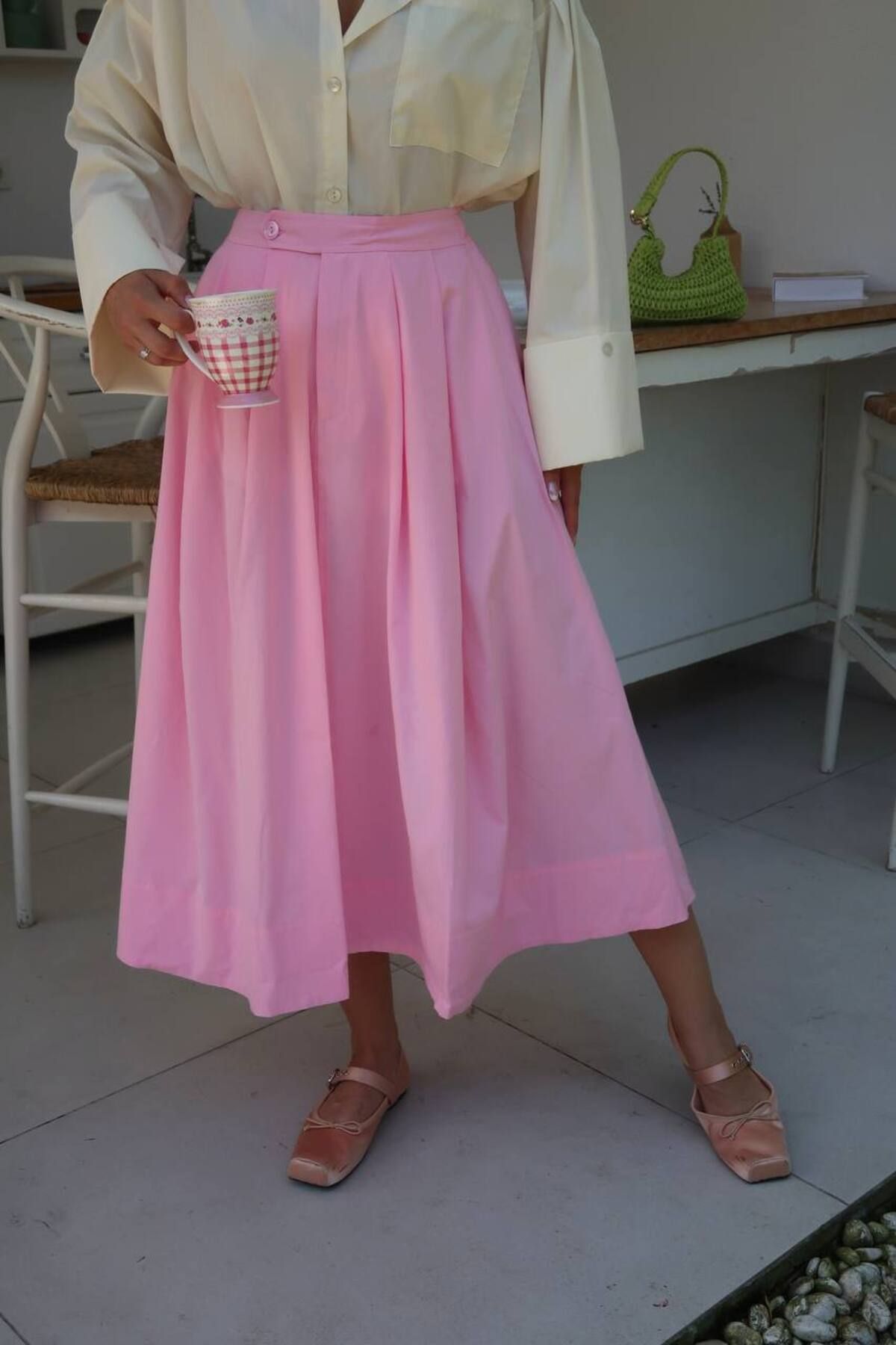 Butik Midi Kloş Etek