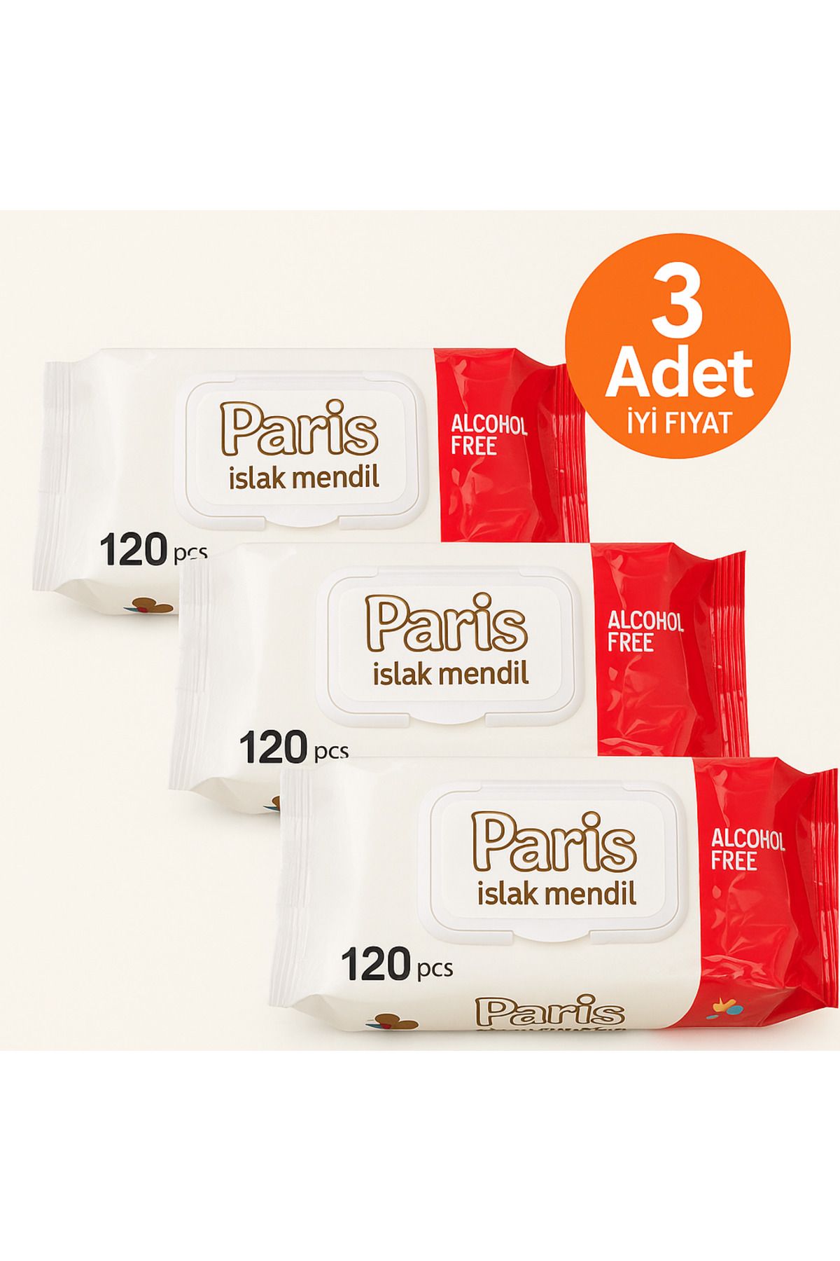 parisshop Paris Baby Islak Mendil 3 Paket 120'li Bebeğiniz Için Hassas Temizlik !