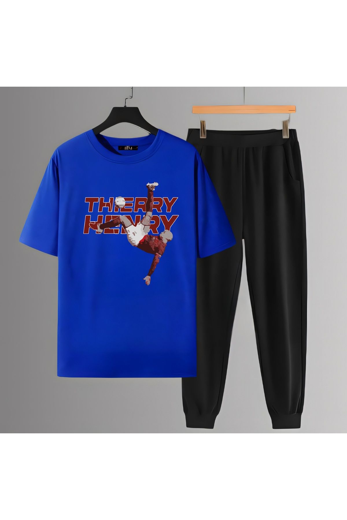 Biy Store Thierry Henry rövaşata fotoğraf forma unisex kadın erkek kısa kollu tişört t-shirt eşofman takımı