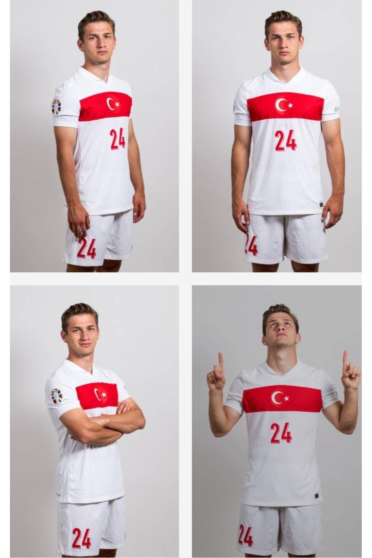 MONTENERO Türkiye Milli Takım Euro 2024 Sem h K.ı.l.ı.ç.s.oy Forması (Beyaz)