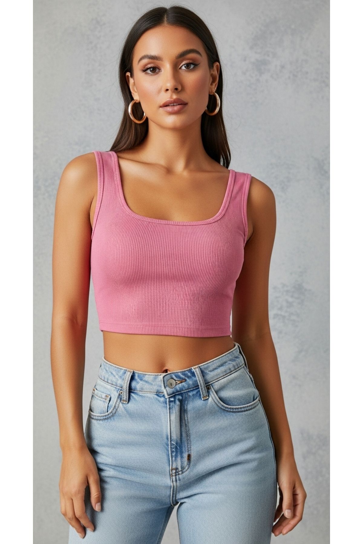 Butikdolabın Kadın Kare Yaka Crop Büstiyer