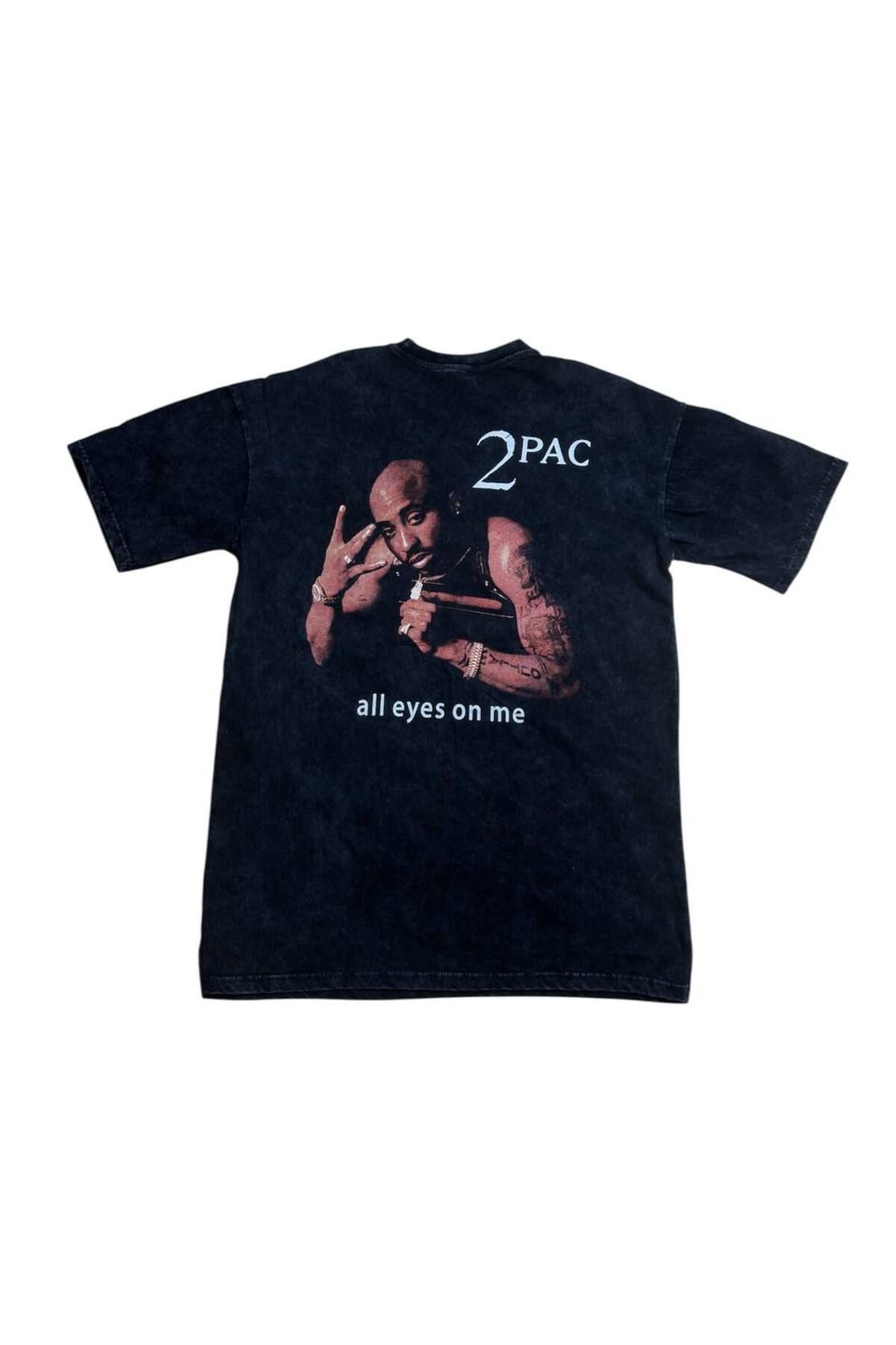 RİSE Tupac Shakur 2PAC Oversize Yıkamalı T-Shirt