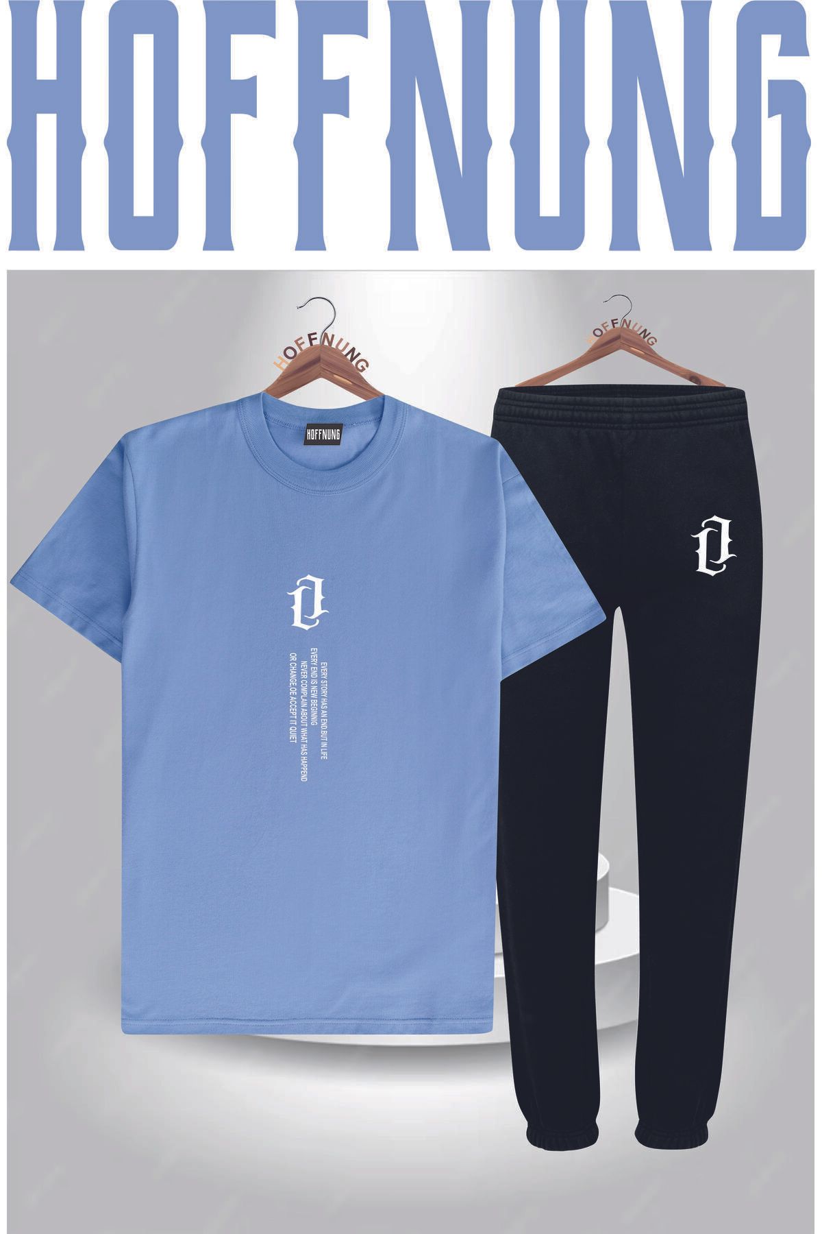 HOFFNUNG Full Pants Aşk Mektubu Dık Baskılı Hoffnun G Tshirt