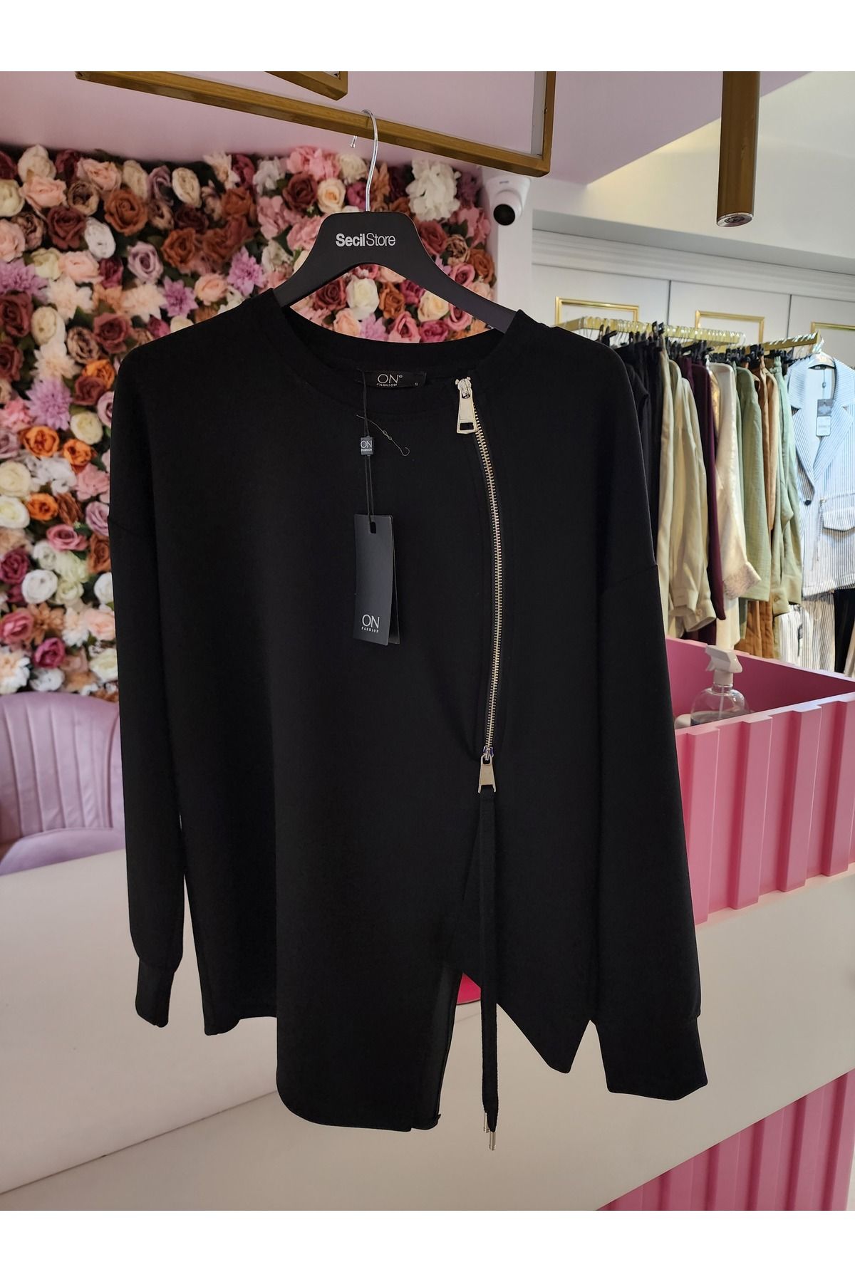 On Fashion kadın siyah tunik
