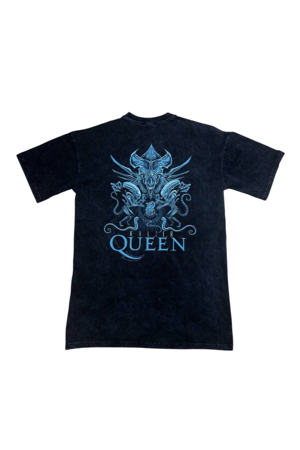 RİSE Iron Maiden - Senjutsu Samurai Eddie Life Snake Yıkamalı T-shirt