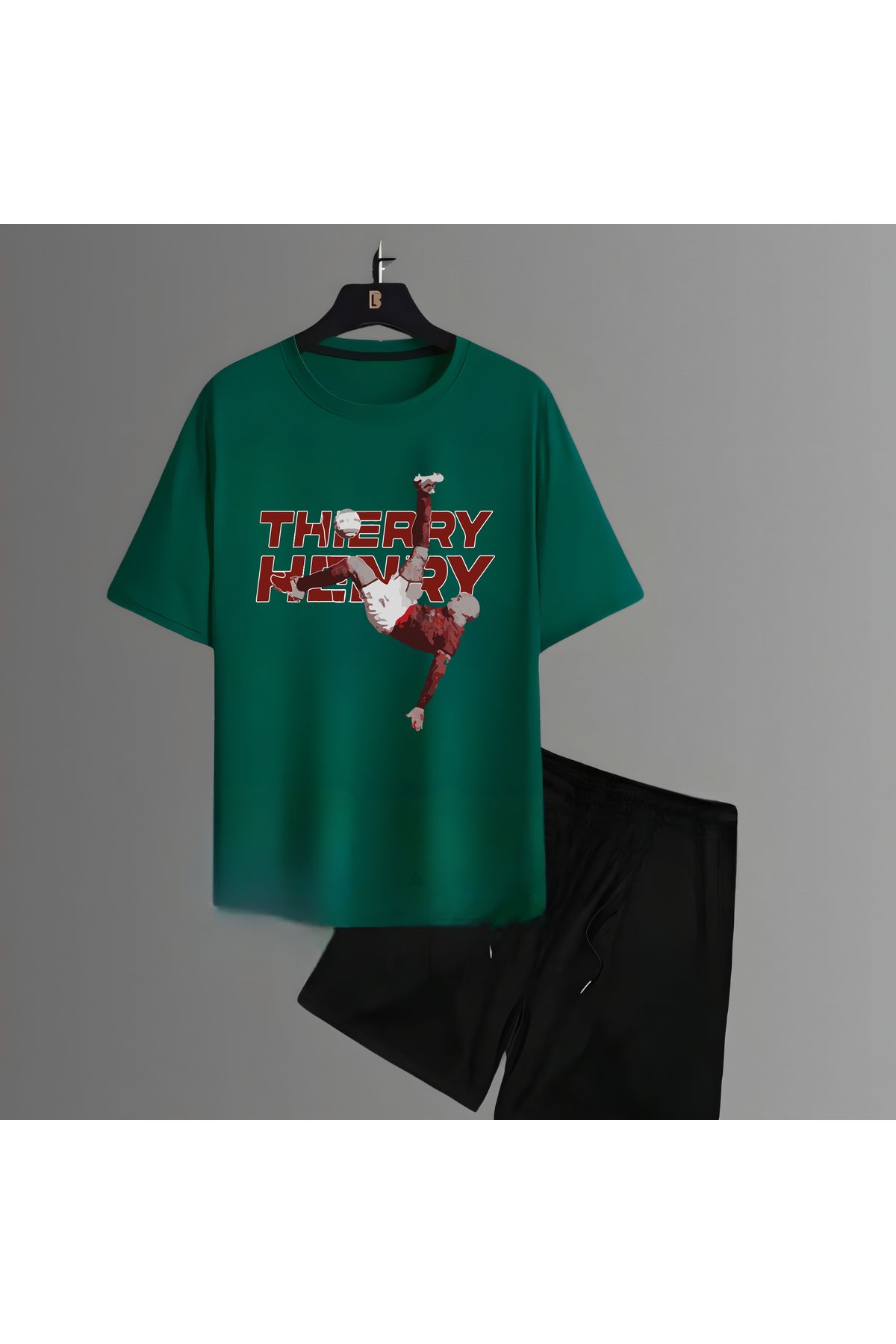 Biy Store Thierry Henry rövaşata fotoğraf forma unisex kadın erkek kısakollu tişört t-shirt şort takımı