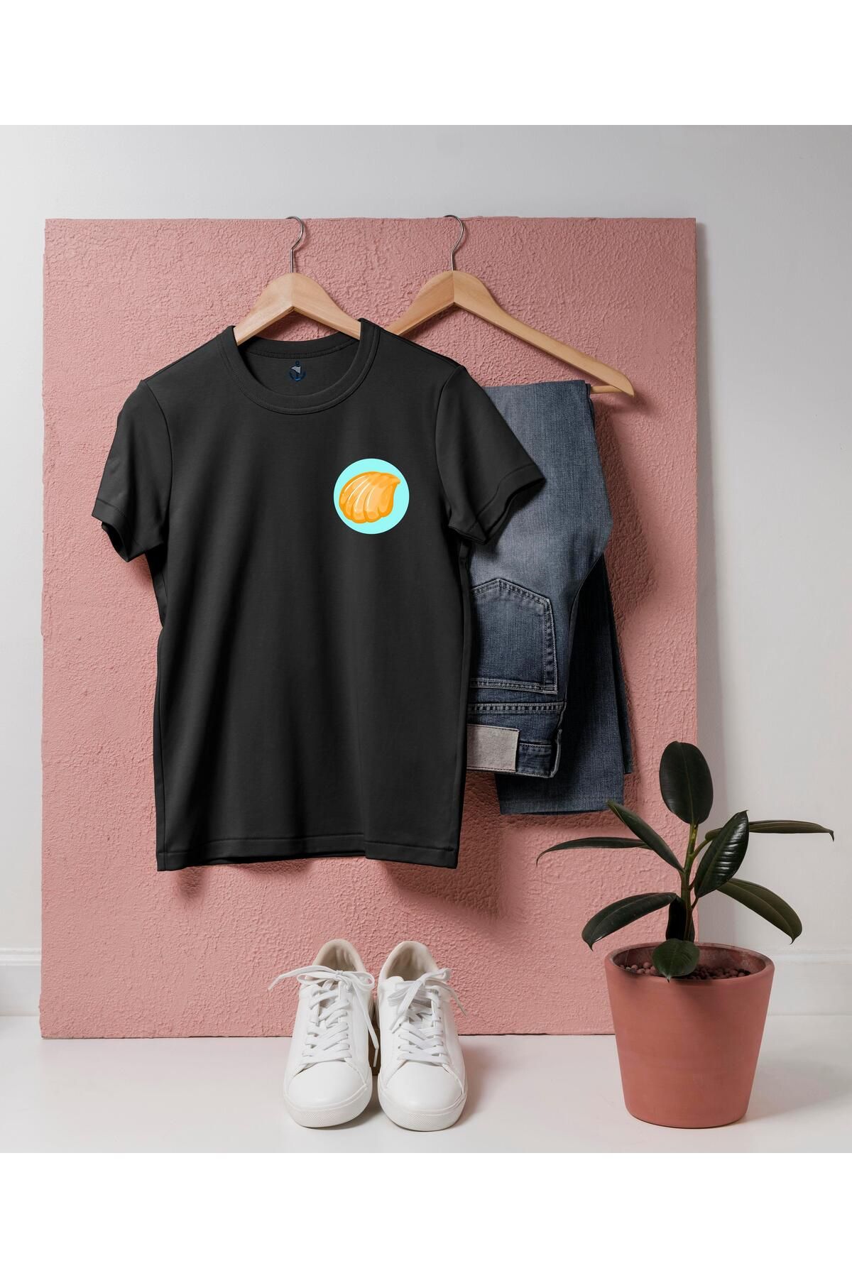 bahriyeli.jpeg Oversize Deniz Kabuğu Tasarımlı Unisex T-Shirt