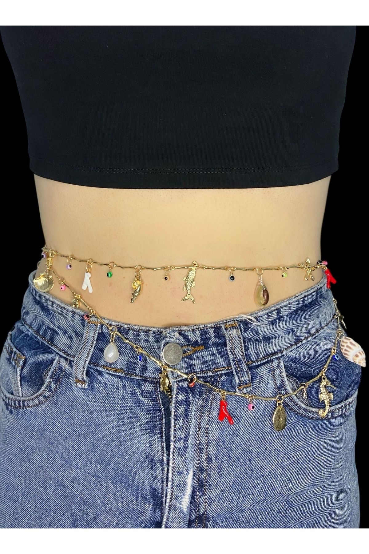 HNG JEWELRY Pirinç Zara Model Yaz Bel Kolyesi