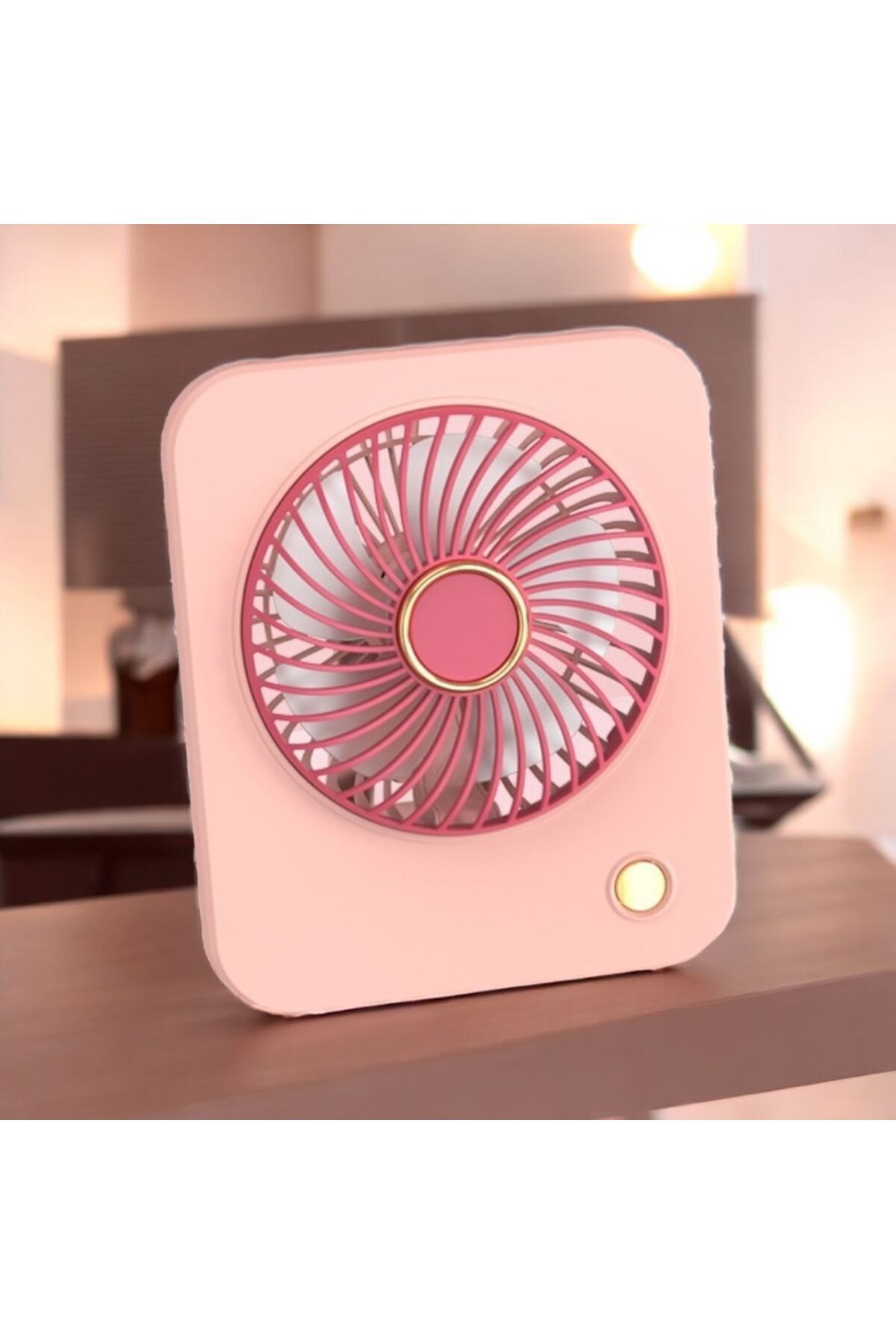 China Bazaar Masaüstü Fan - Desktop, Pembe, 3 Kademeli, Asılabilir El Fanı, Mini Fan,