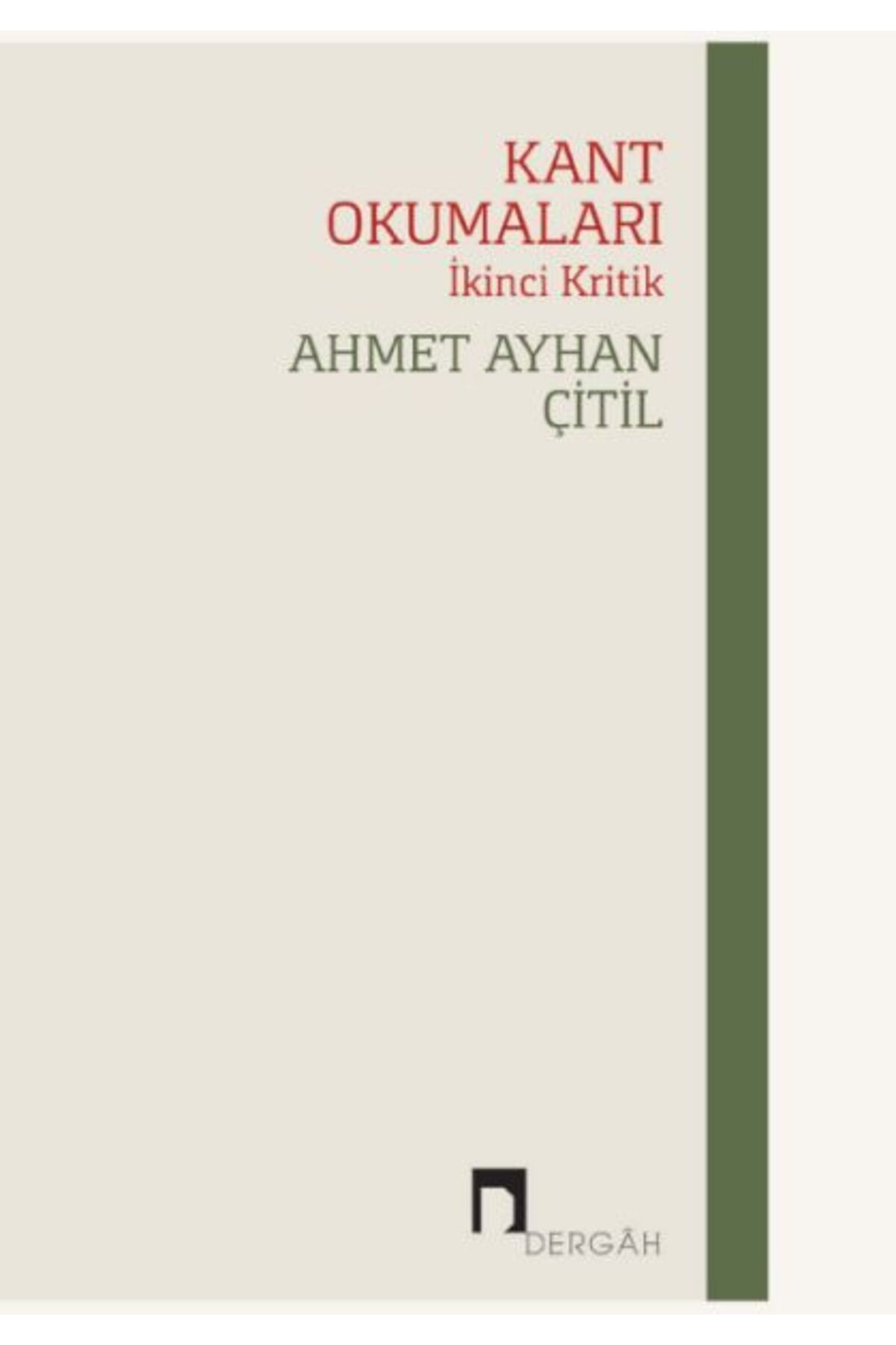Dergah Yayınları Kant Okumaları