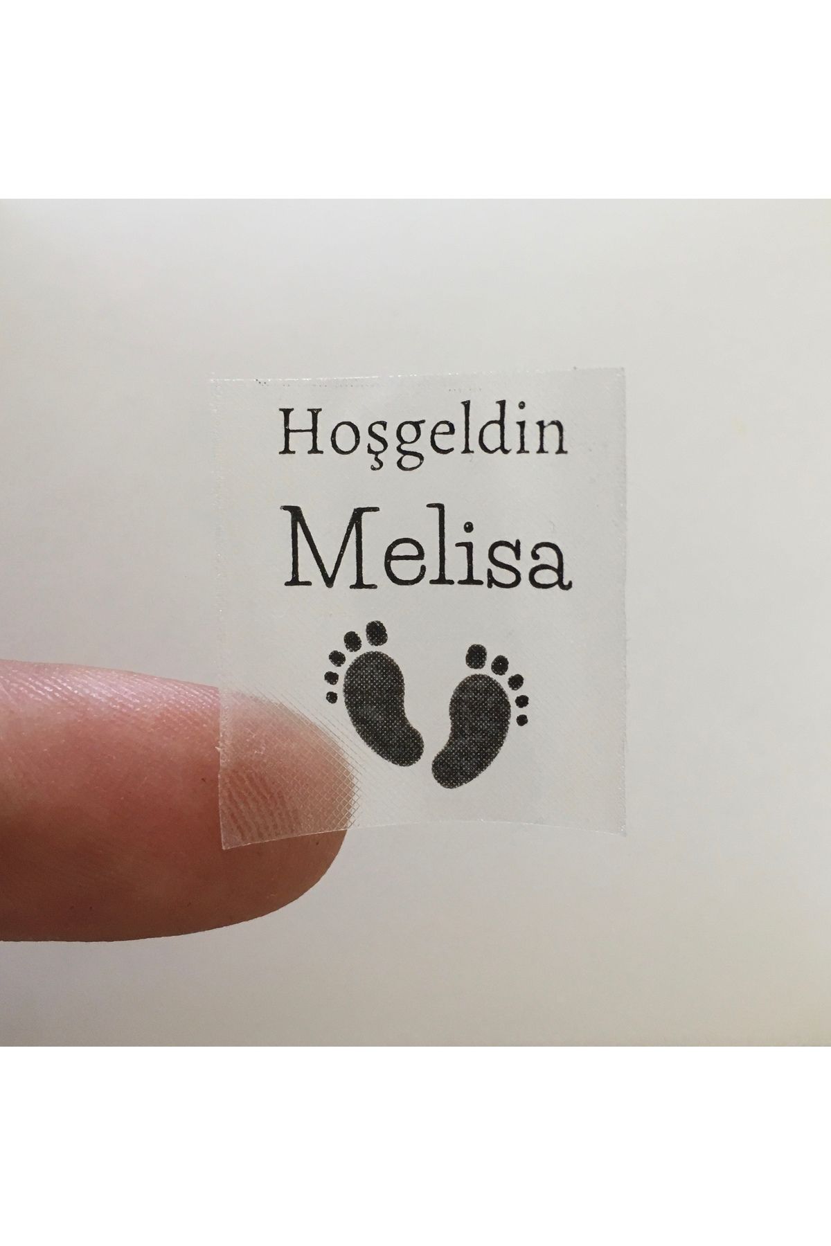 Sym Hediyelik 120 Adet Kişiye Özel-yenidoğan Hoş Geldin Bebek-doğum Günü Etiketi (STİCKER) Şeffaf Etiket 3x3cm