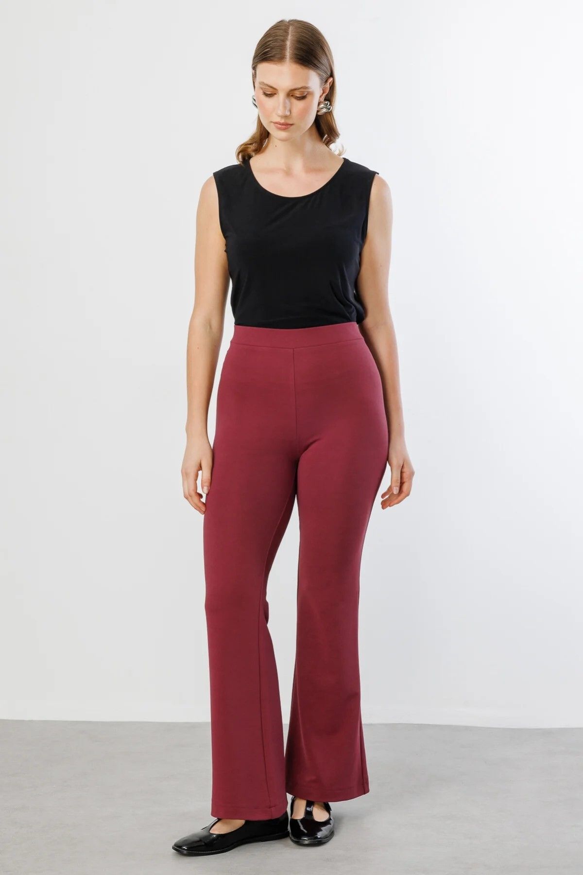 ON TRİKO İnce Fitilli İspanyol Paça Tayt Pantolon 54164-25