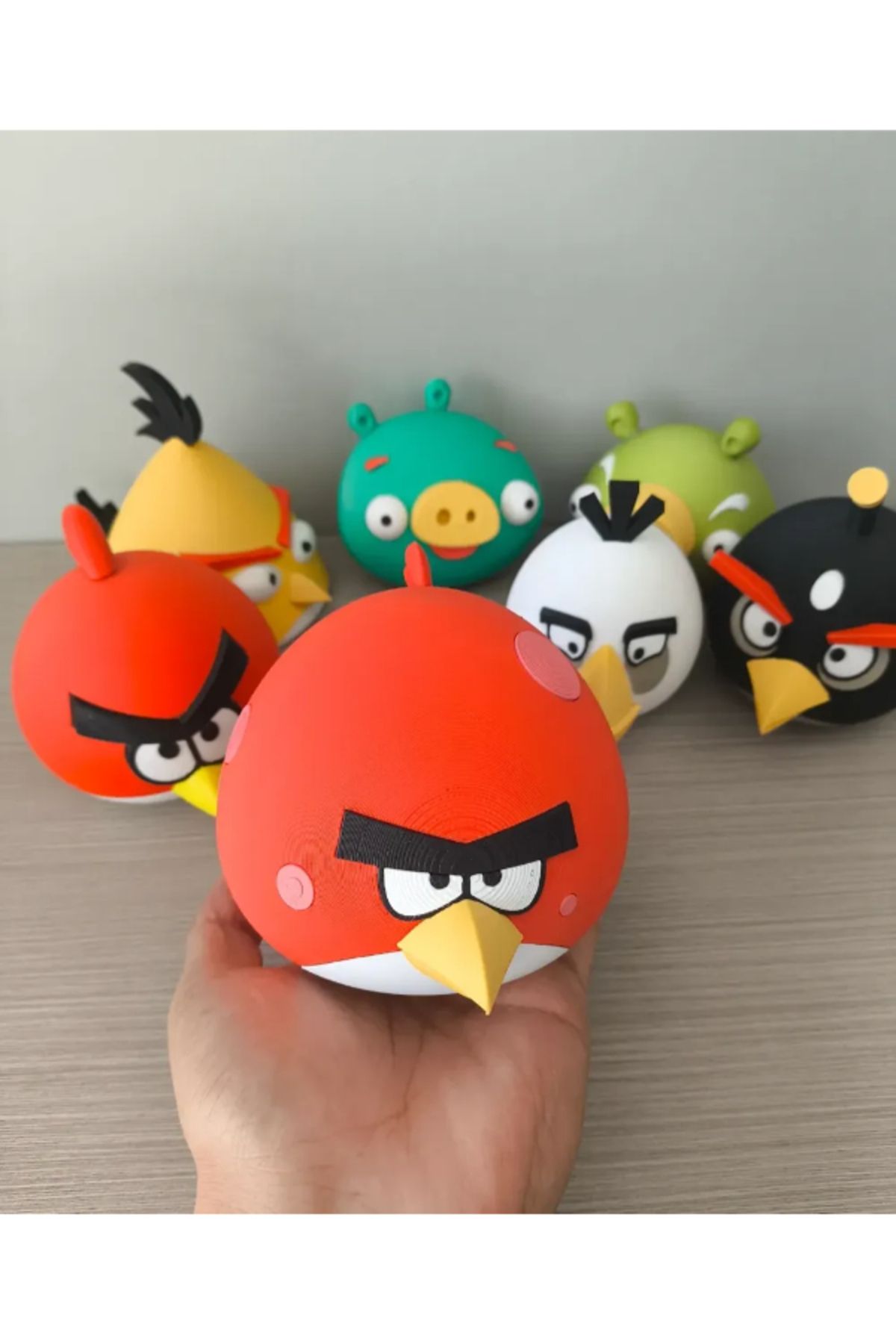 NOMOTHETIC Angry Birds Kırmızı Kuş Figürü (Renkli, Yapıştırıcısız Montaj)