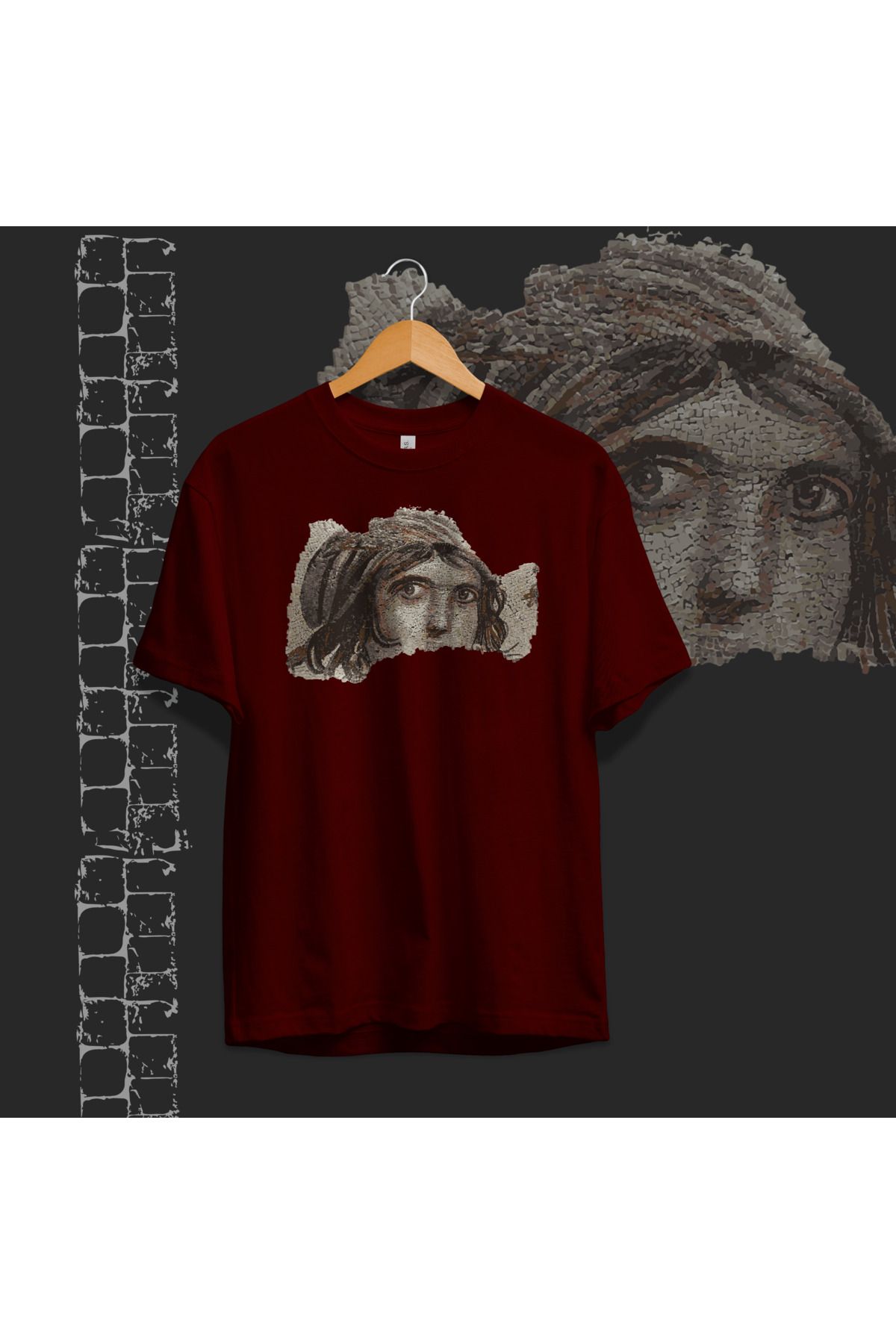 Hystoric Wear Zeugma Çingene Kızı Mozaiği Baskılı Basic T-shirt