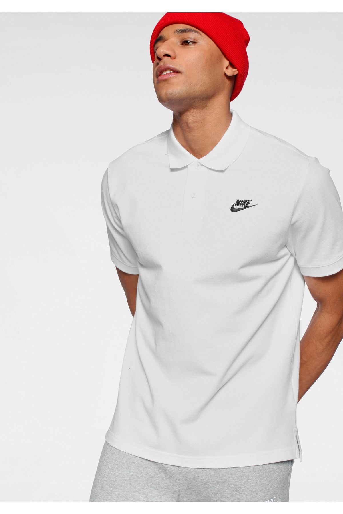 Nike M Nk Club Pq Stil Polo Yaka Beyaz Erkek T-shirt