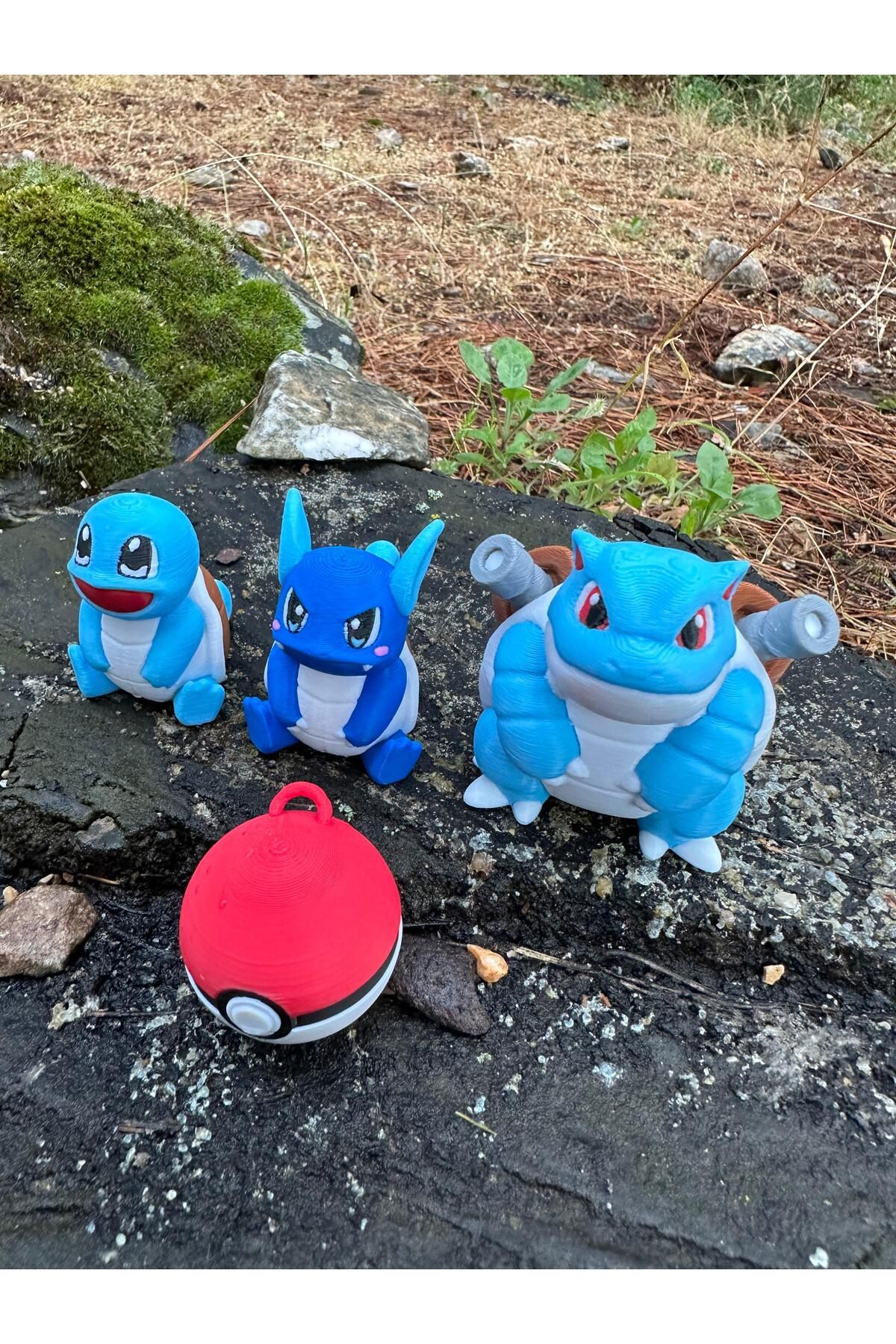 Phoenix Koleksiyon Pokemon Squirtle Evrim Gelişim Seti Wartortle, Blastoise Pokemon Figür Oyuncak 4,5-5-6Cm Poketop