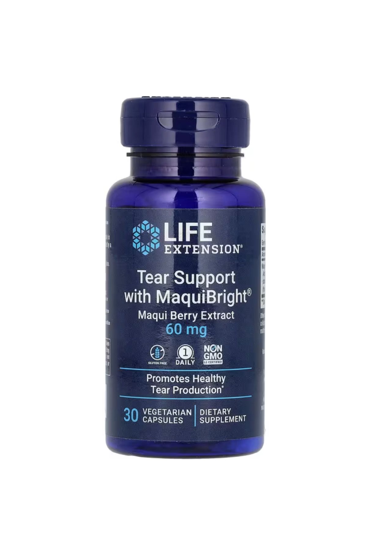 Life Extension , Tear Support with MaquiBright, Maqui Berry Extract, 60 mg, 30 Vegetarian Capsules