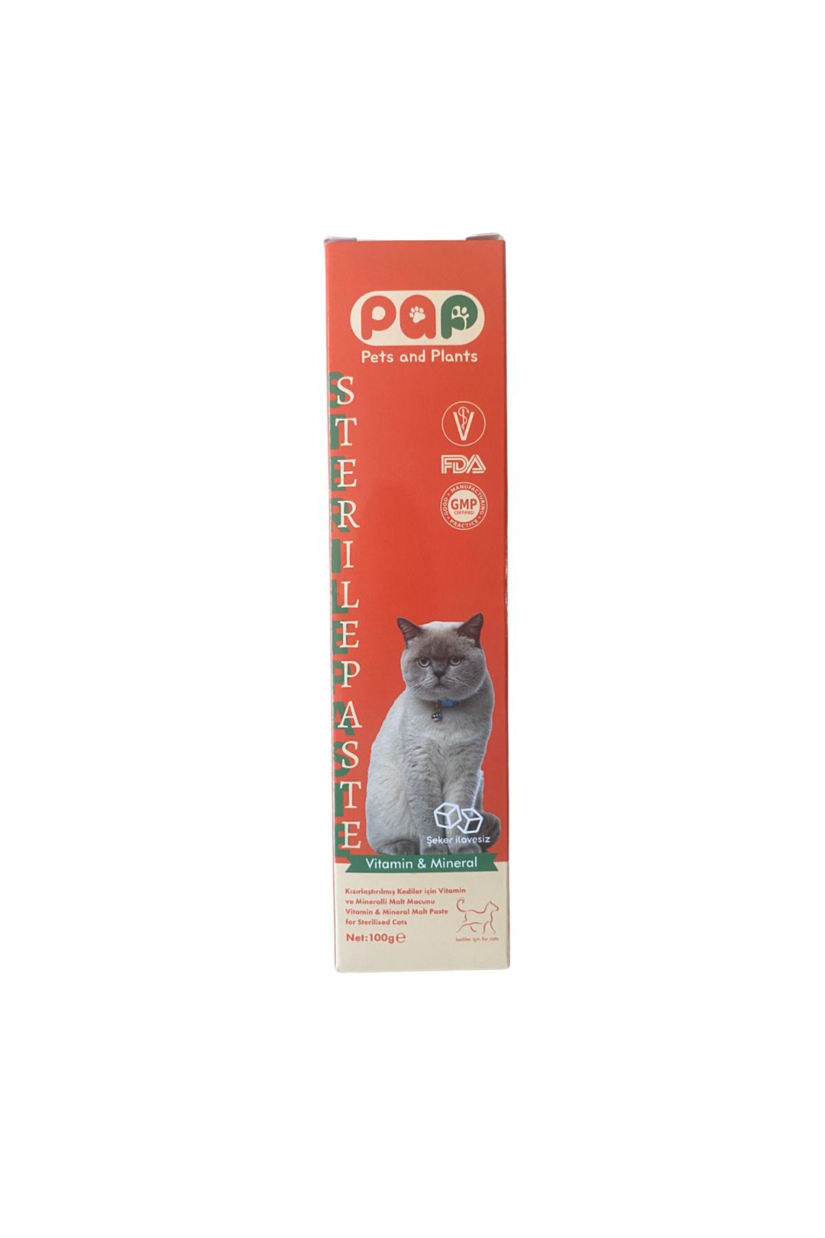 Pets and Plants Sterile Paste Kısırlaştırılmış Kediler Için Multi Vitamin Ve Mineralli Kısır Kedi Malt Macun 100 gr