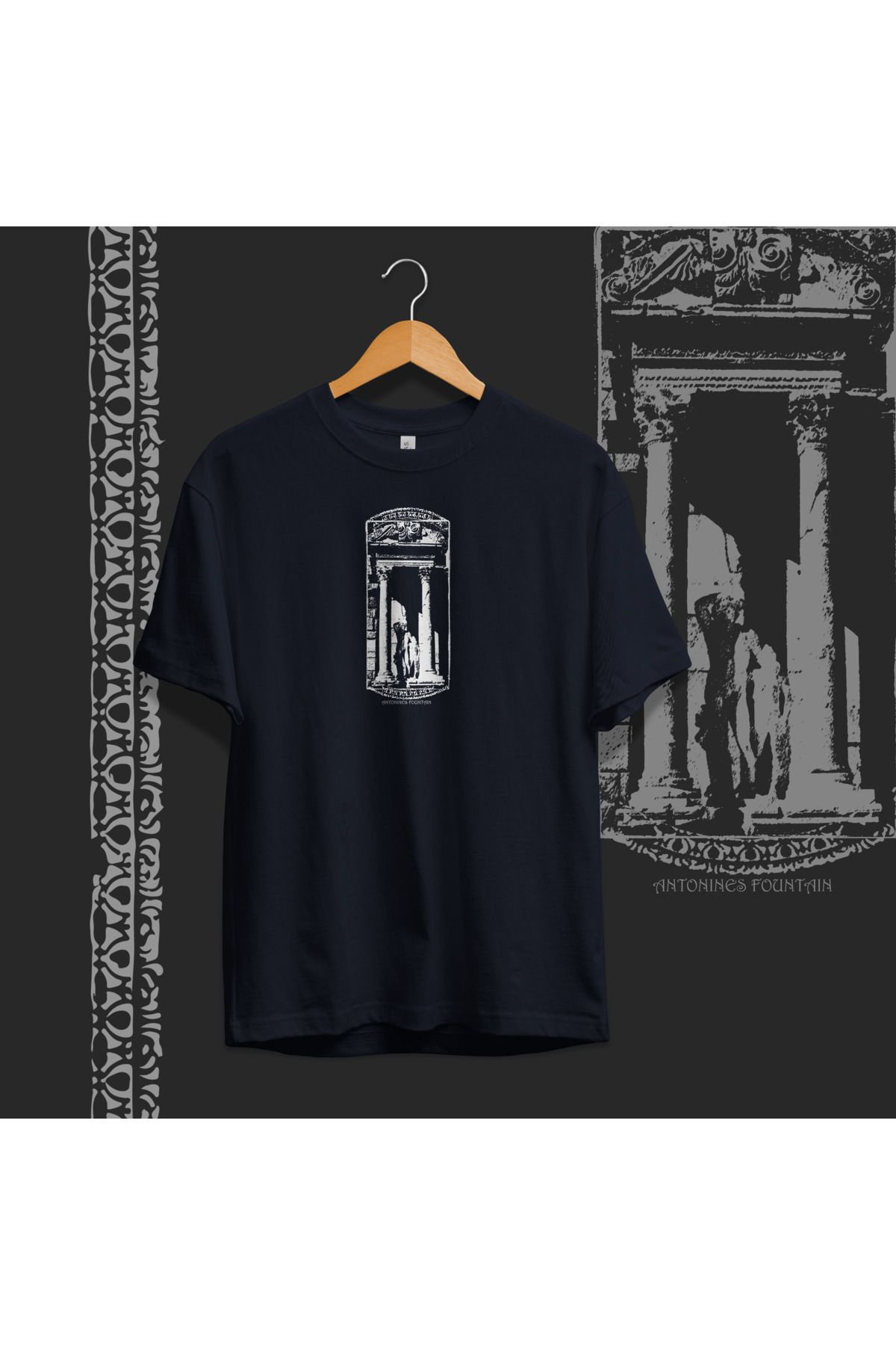 Hystoric Wear Sagalassos Antik Çeşmesi Baskılı Basic T-shirt