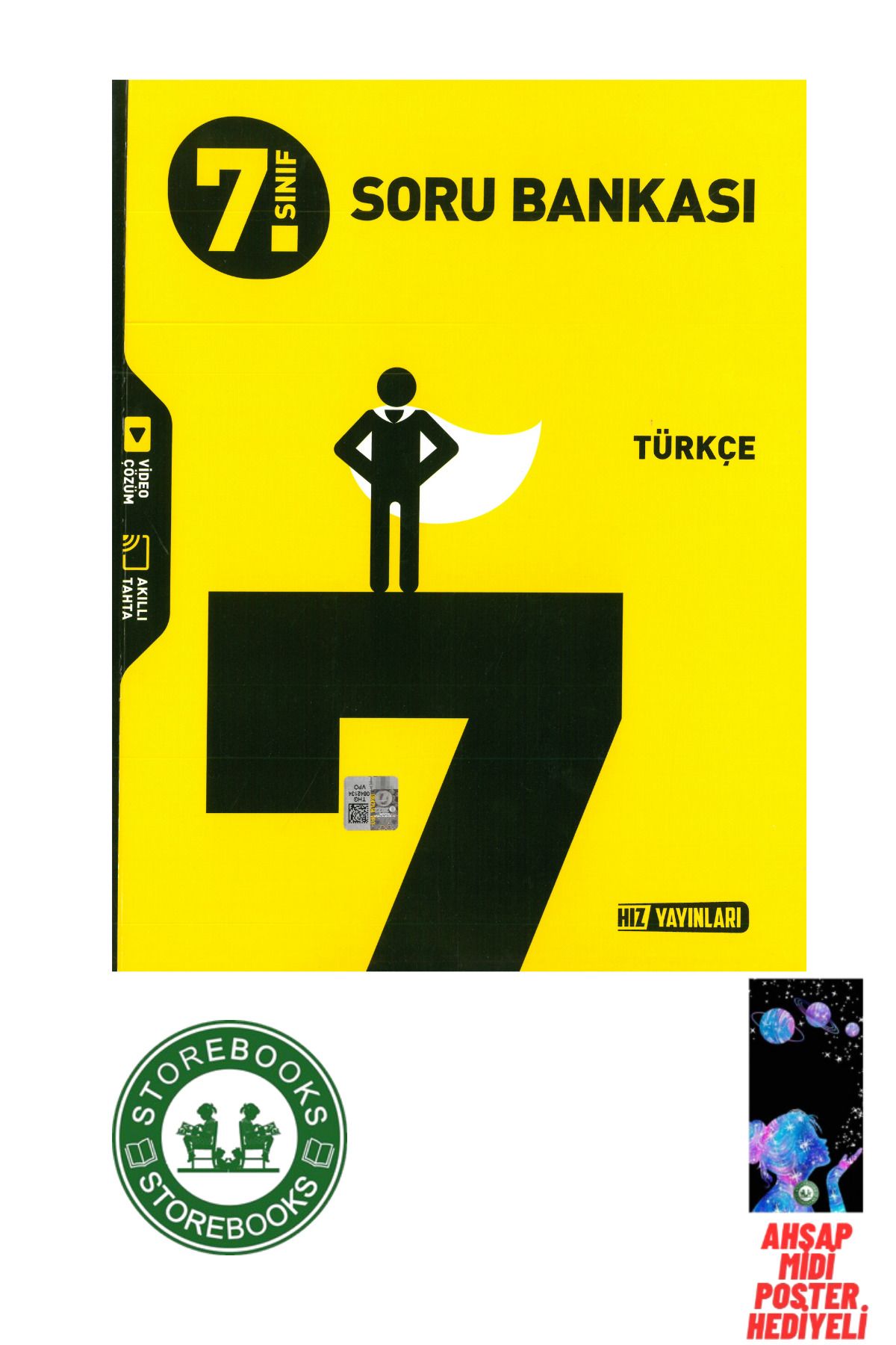 Hız Yayınları 7.Sınıf Hız Yayınları Türkçe Soru Bankası Poster Hediyeli