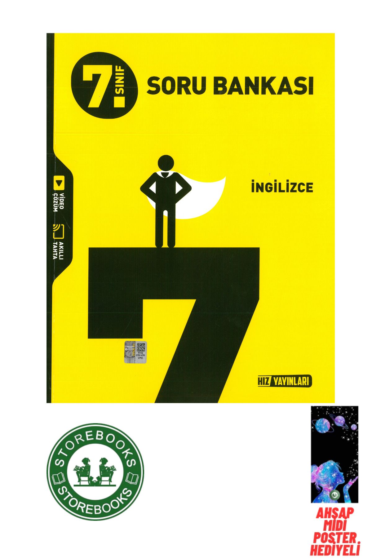 Hız Yayınları 7.Sınıf Hız Yayınları İngilizce Soru Bankası Poster Hediyeli