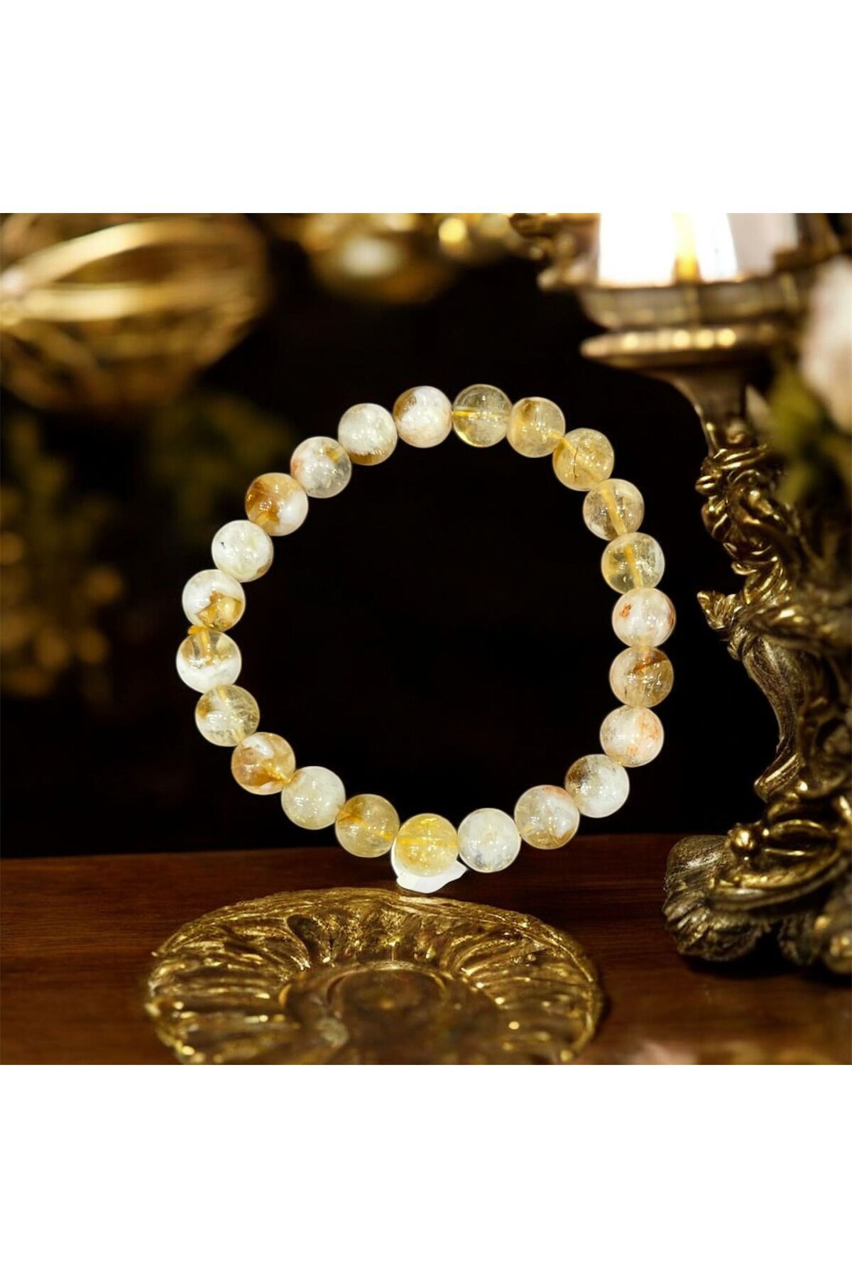 AURA STONE Sitrin 8mm Doğaltaş Bileklik