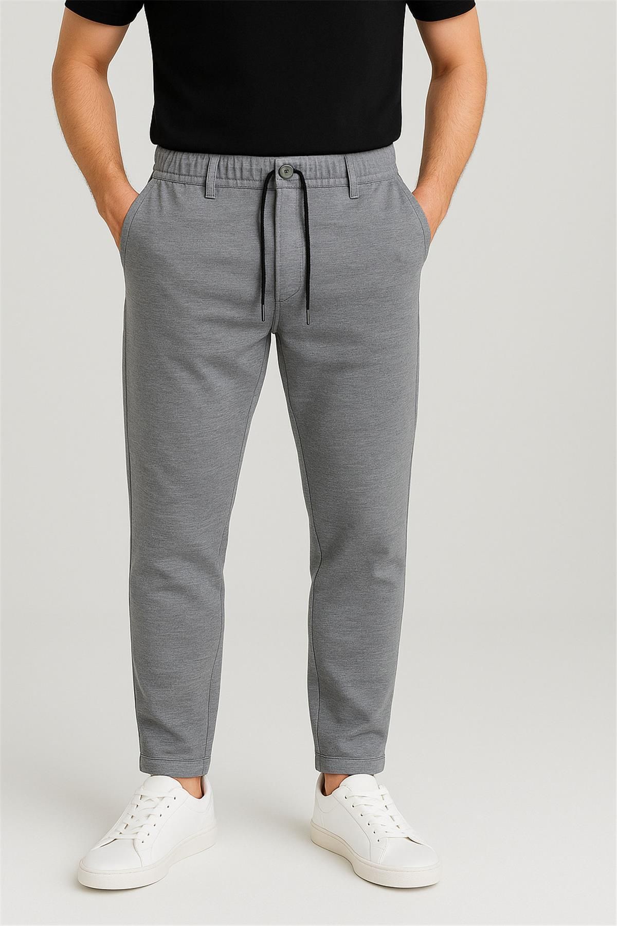 Trend07 ZAR KUMAŞ PANTALON KOYU GRİ