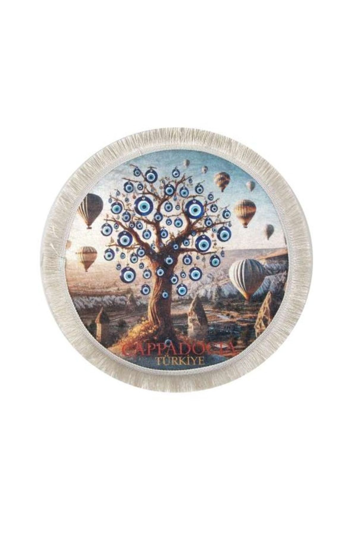 GRANDSTORE Dijital Baskı Dekoratif Mini Halı Kapadokya Desenli