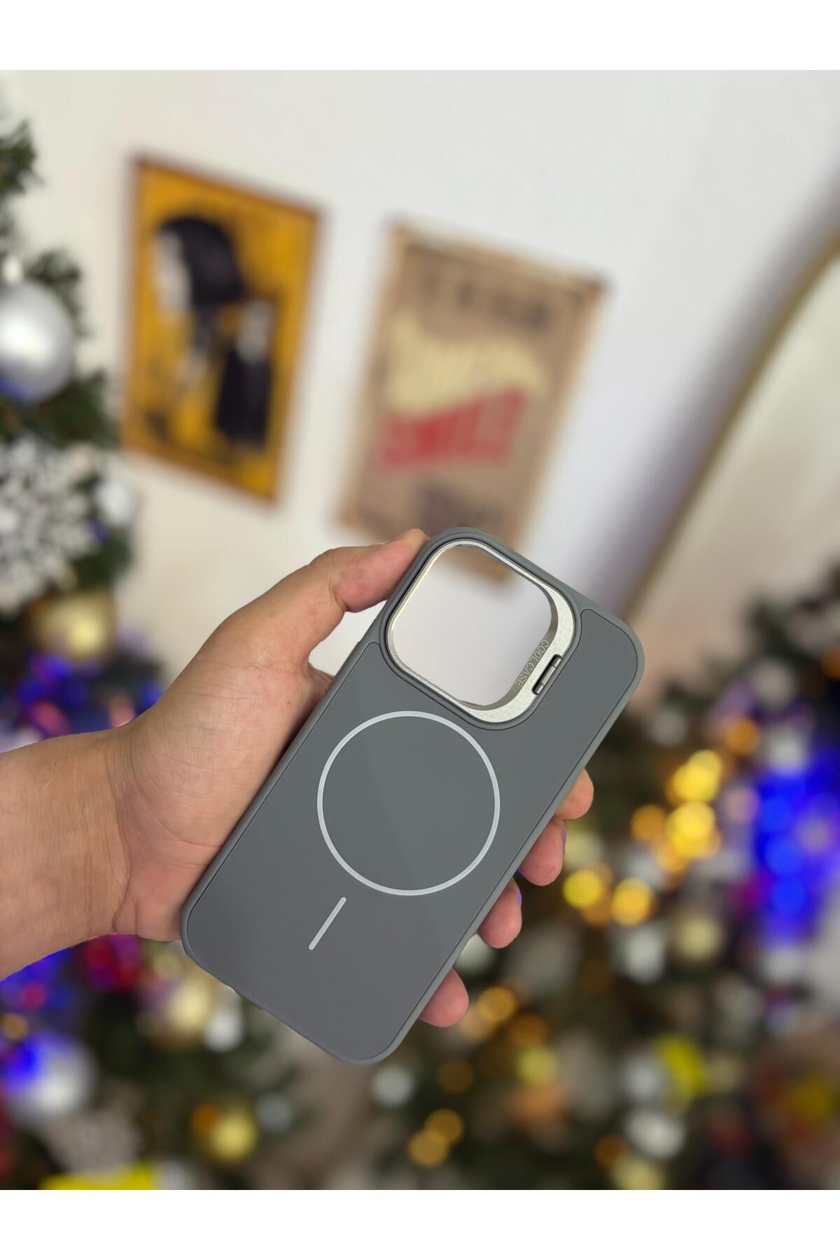Kilif365 iPhone 16 MagSafe Uyumlu Kamera Tripodlu Telefon Kılıfı