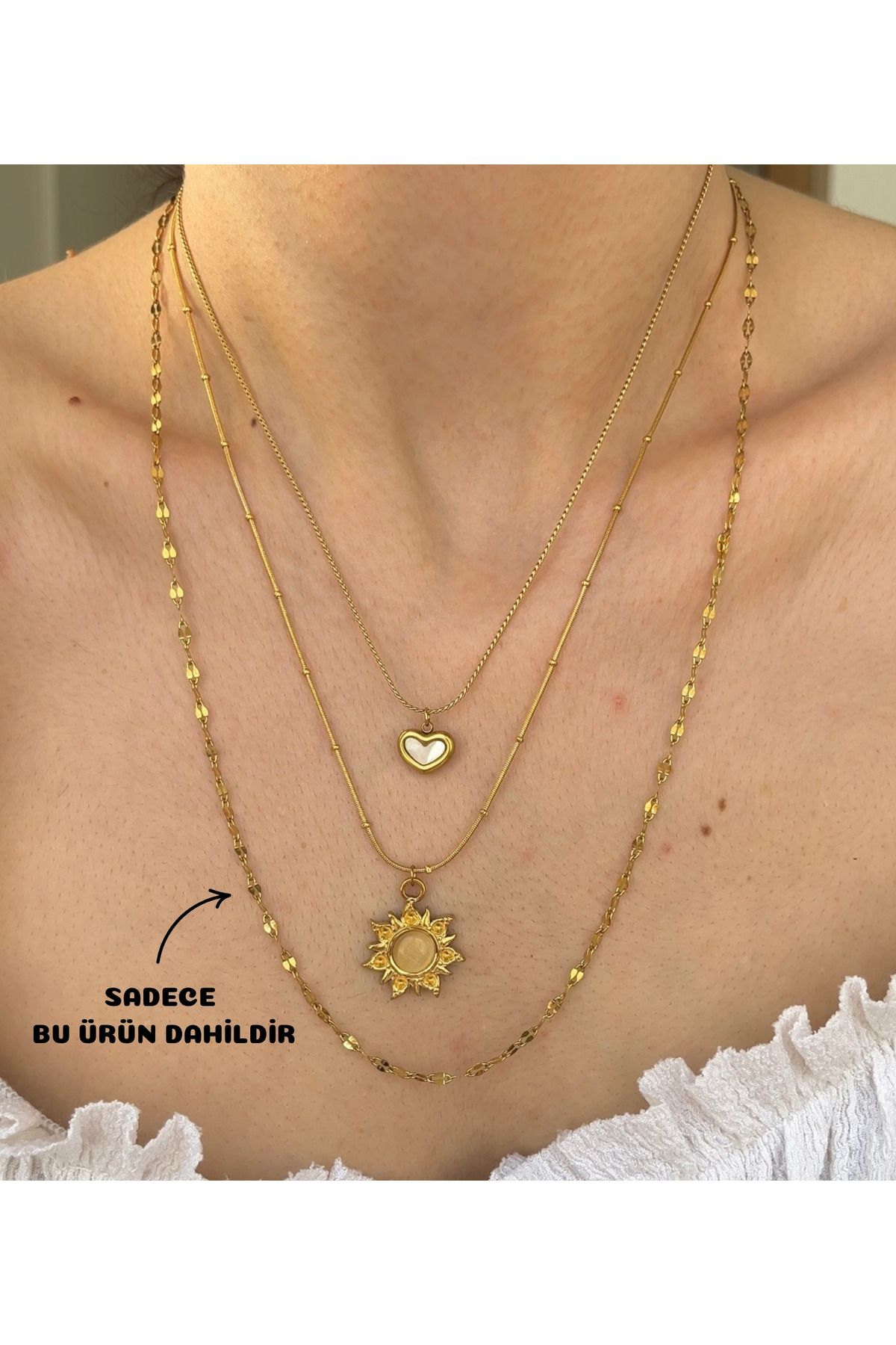 Çelik Antialerjik Basic Sıralı Kolye 60+5cm
