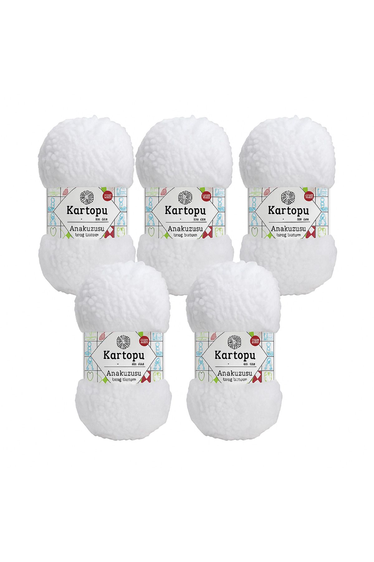 Kartopu Anakuzusu Bebek Örgü İpliği 5’li Paket – 100g x 5 – %100Polyester - Yumuşak, Peluş Doku