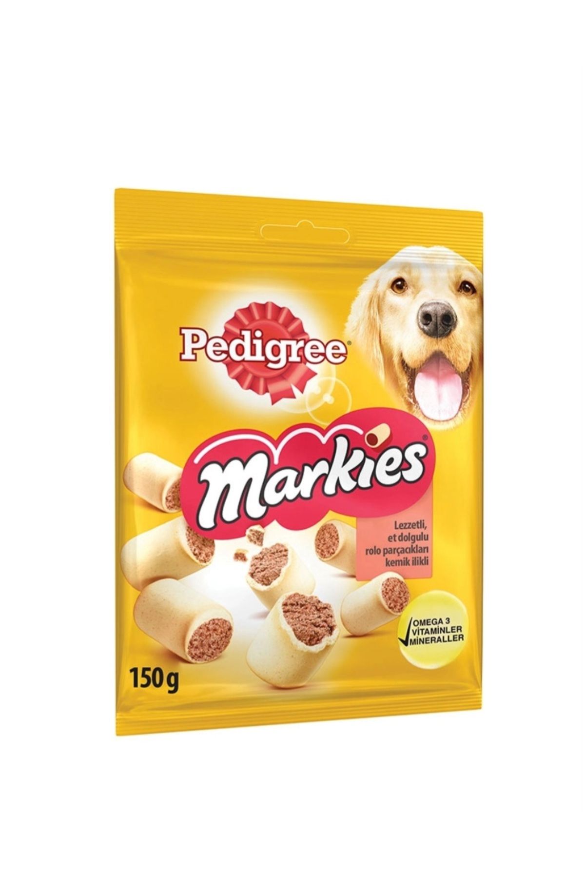 Petshop Pedigree Markies Et Dolgulu Rolo Parçacıkları Kemik İlikli Köpek Ödül Maması (150gr)