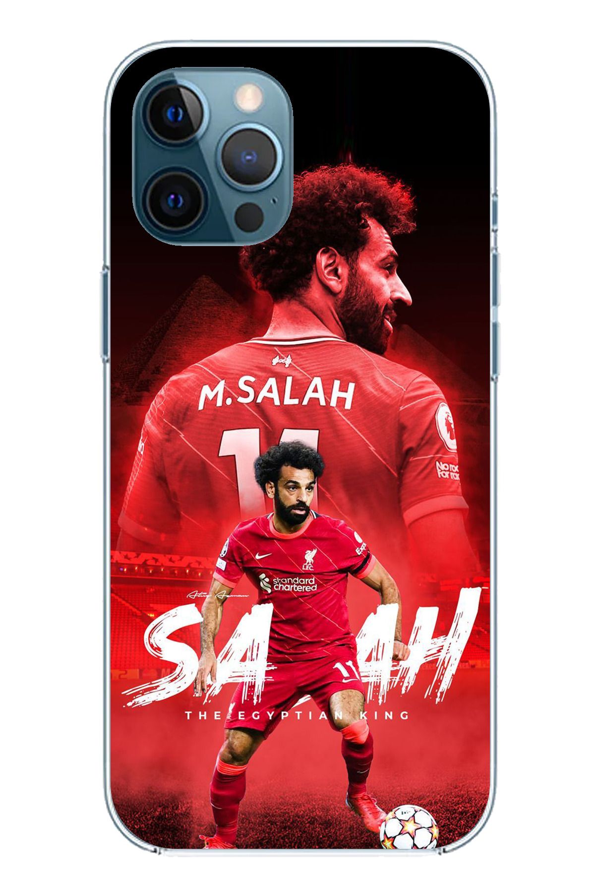 TechTree iPhone 12 Pro Max Uyumlu Muhammed Salah Şeffaf Silikon Kılıf