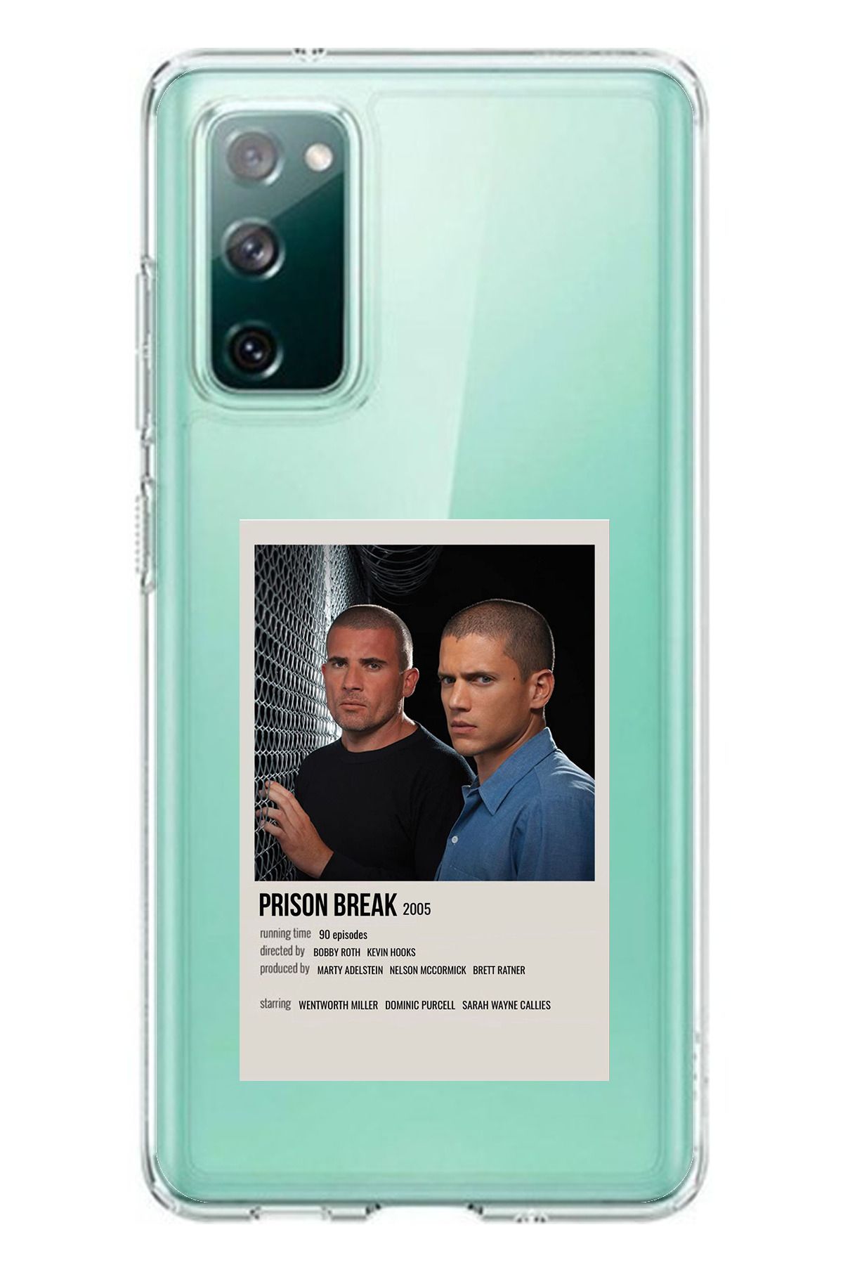 TechTree Samsung Galaxy S20 FE Uyumlu Prison Break Tasarımlı Şeffaf Silikon Kılıf