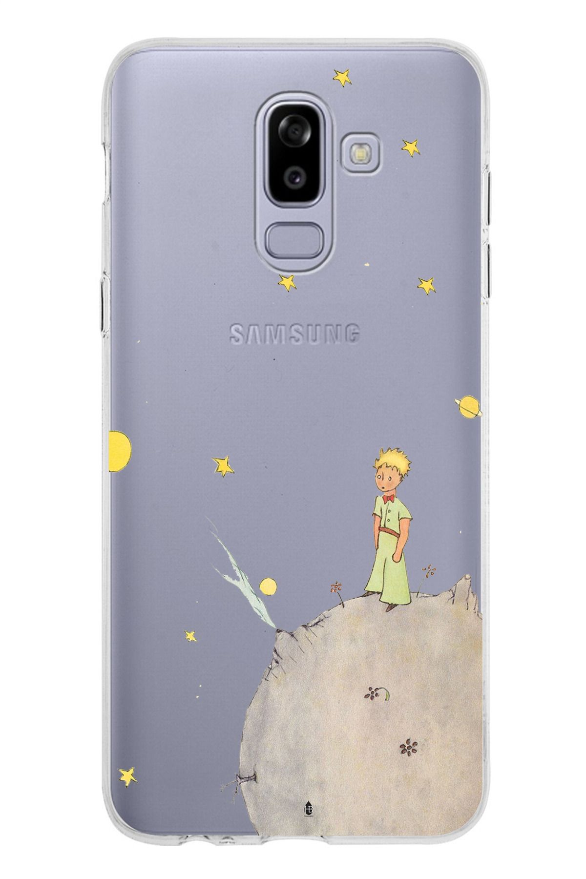 TechTree Samsung Galaxy J8 - A6 PLUS Uyumlu Küçük Prens Tasarımlı Şeffaf Silikon Kılıf