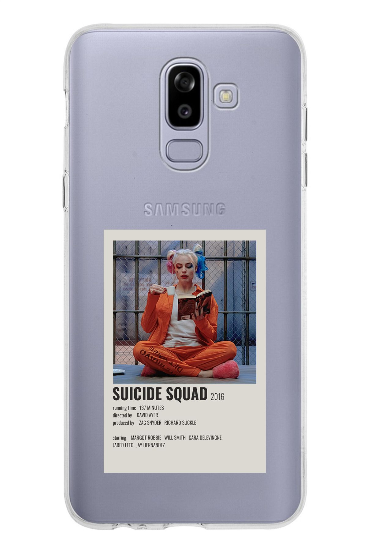 TechTree Samsung Galaxy J8 - A6 PLUS Uyumlu Suicide Squad Tasarımlı Şeffaf Silikon Kılıf
