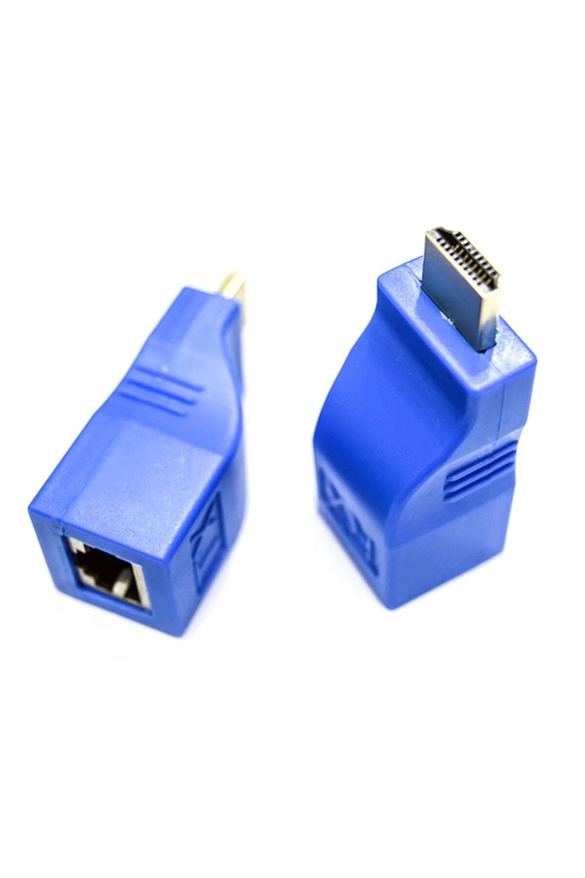 Hepsicinde HDMI Extender Uzatma by Cat5 Cat6 Üzerinden Uzatma 4K - 30 Metre Mavi