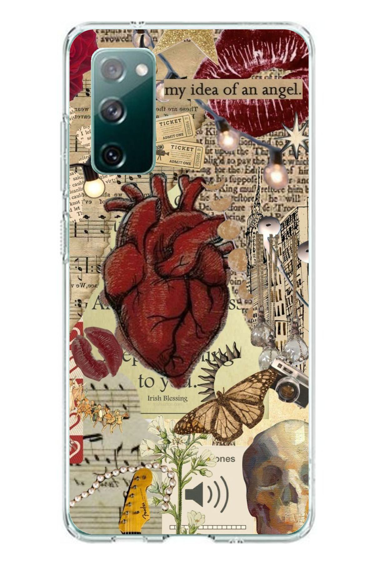 TechTree Samsung Galaxy S20 FE Uyumlu Vampire Diaries Vintage Şeffaf Silikon Kılıf