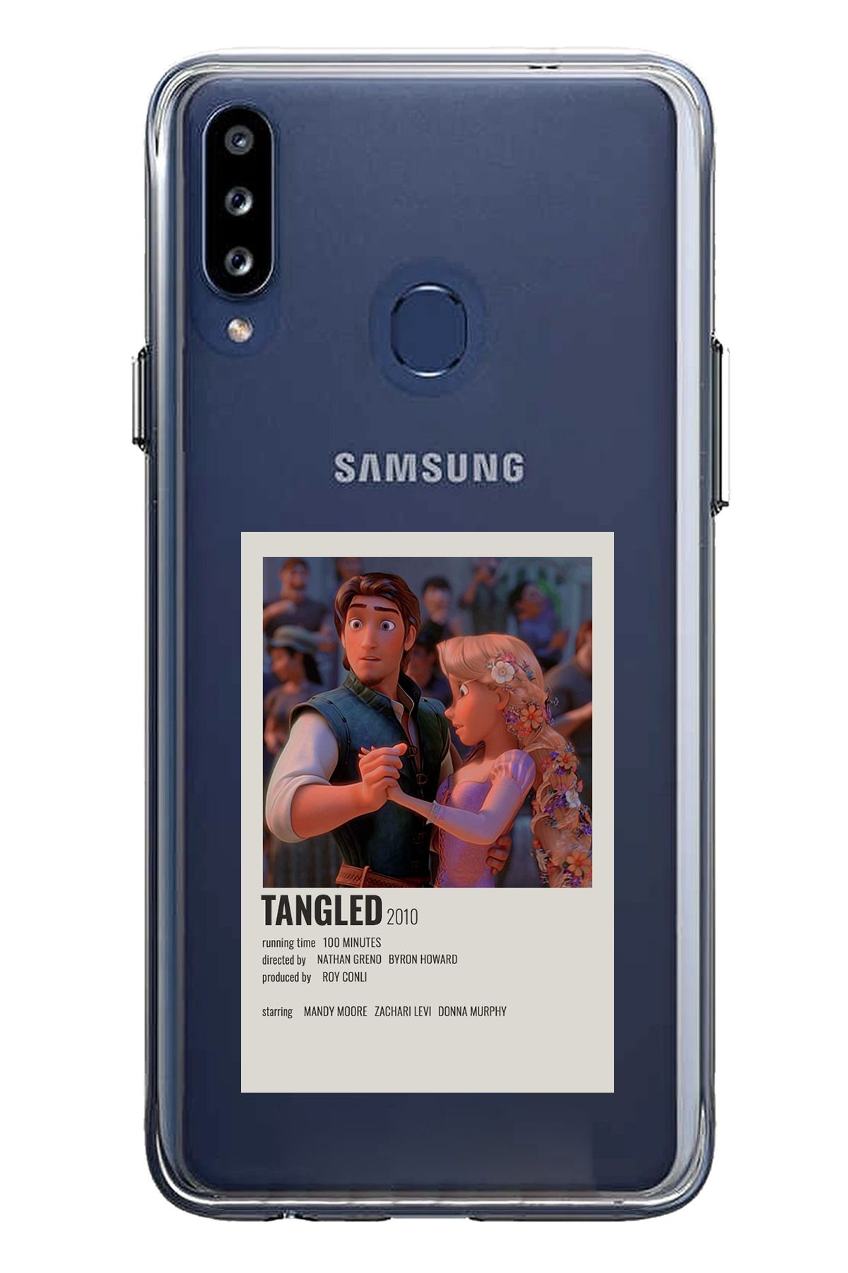 TechTree Samsung Galaxy A20S Uyumlu Rapunzel Tangled Tasarımlı Şeffaf Silikon Kılıf