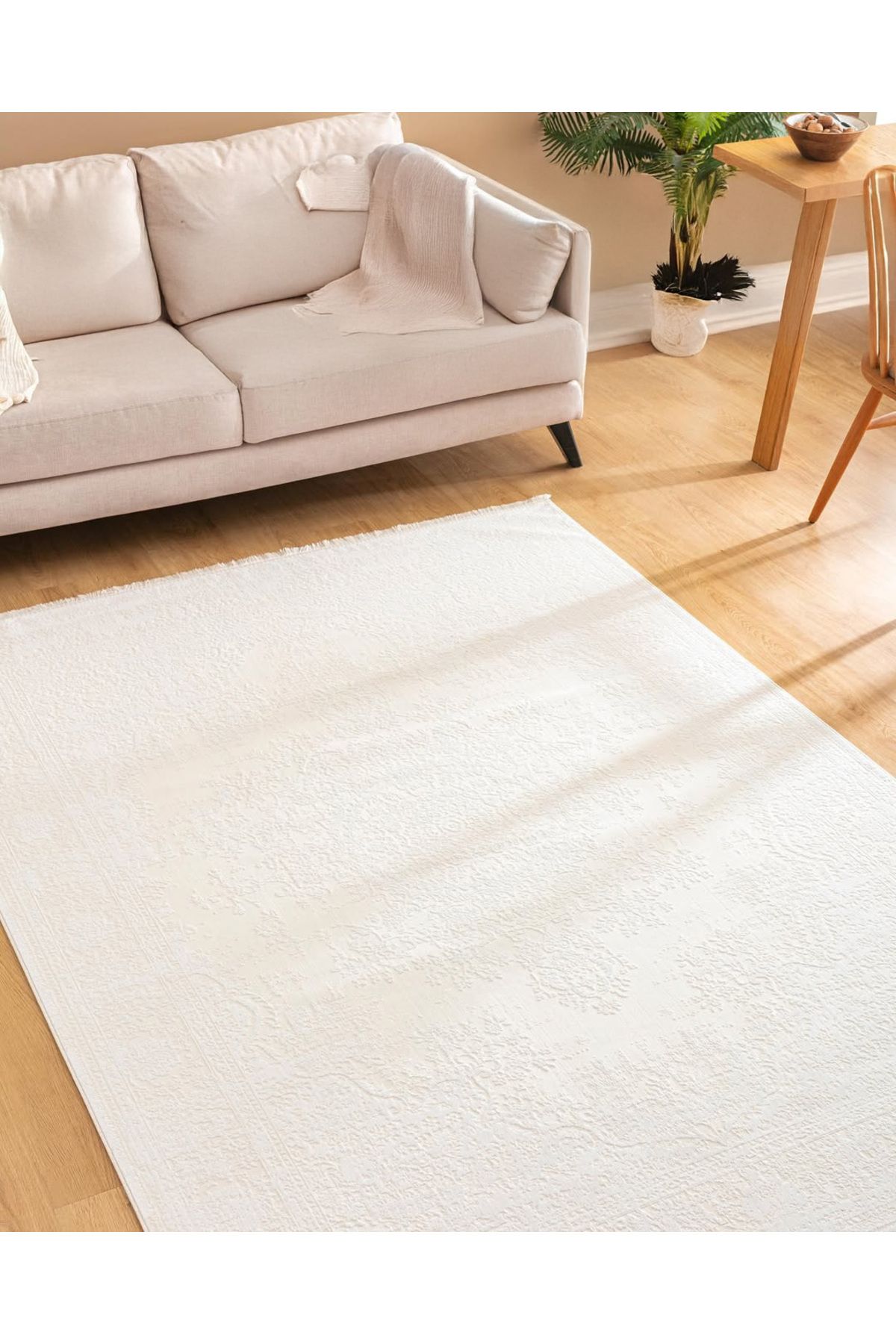 Trend Home LARA Kaymaz Taban Makinede Yıkanabilir Geometrik Desenli Modern Salon Halısı Şık Tasarım