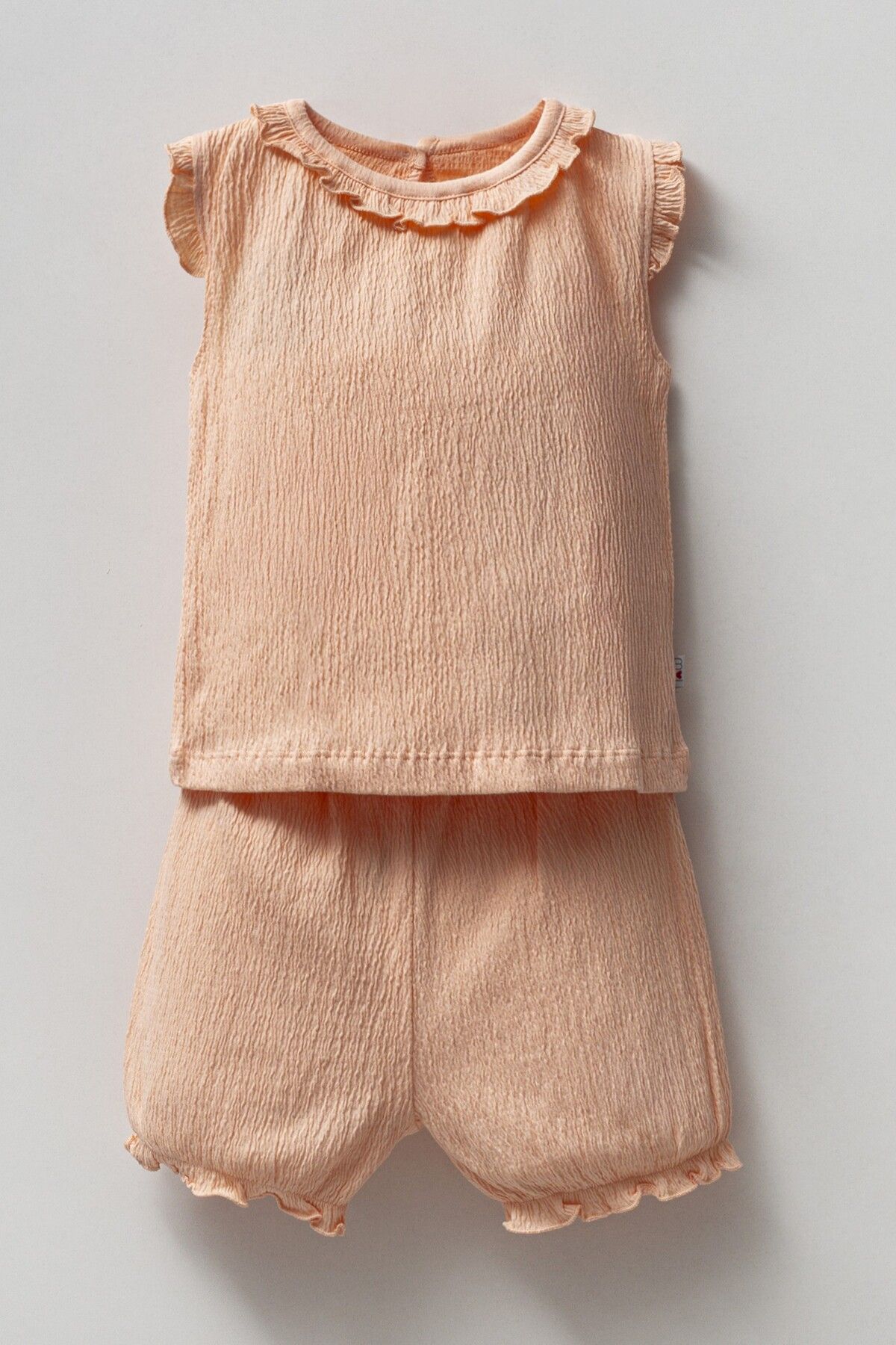 Mother Love Drape Kumaş Alt Üst Şortlu Kız Bebek Takım