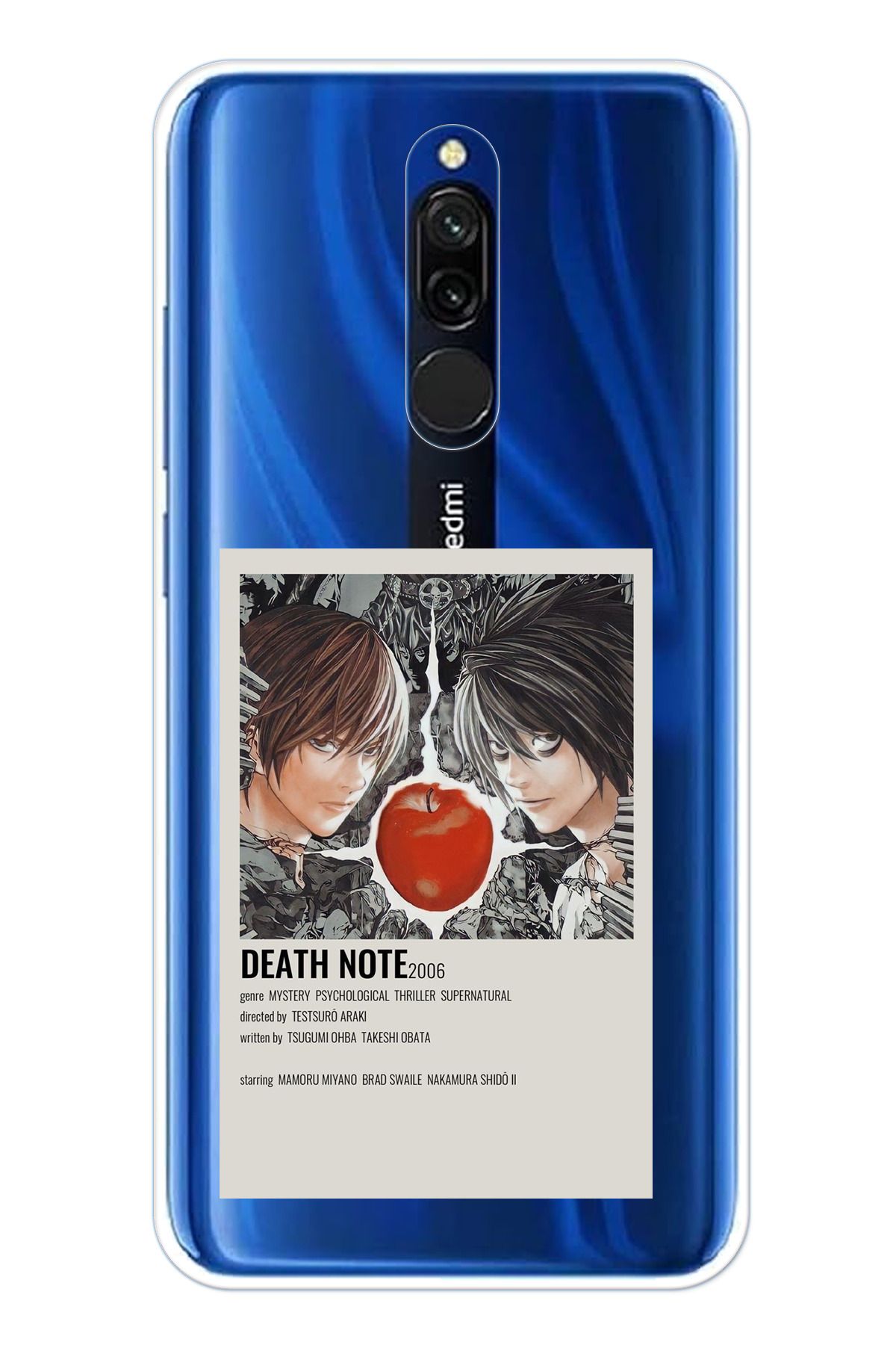 TechTree Redmi 8 Uyumlu Death Note Poster Tasarımlı Şeffaf Silikon Kılıf
