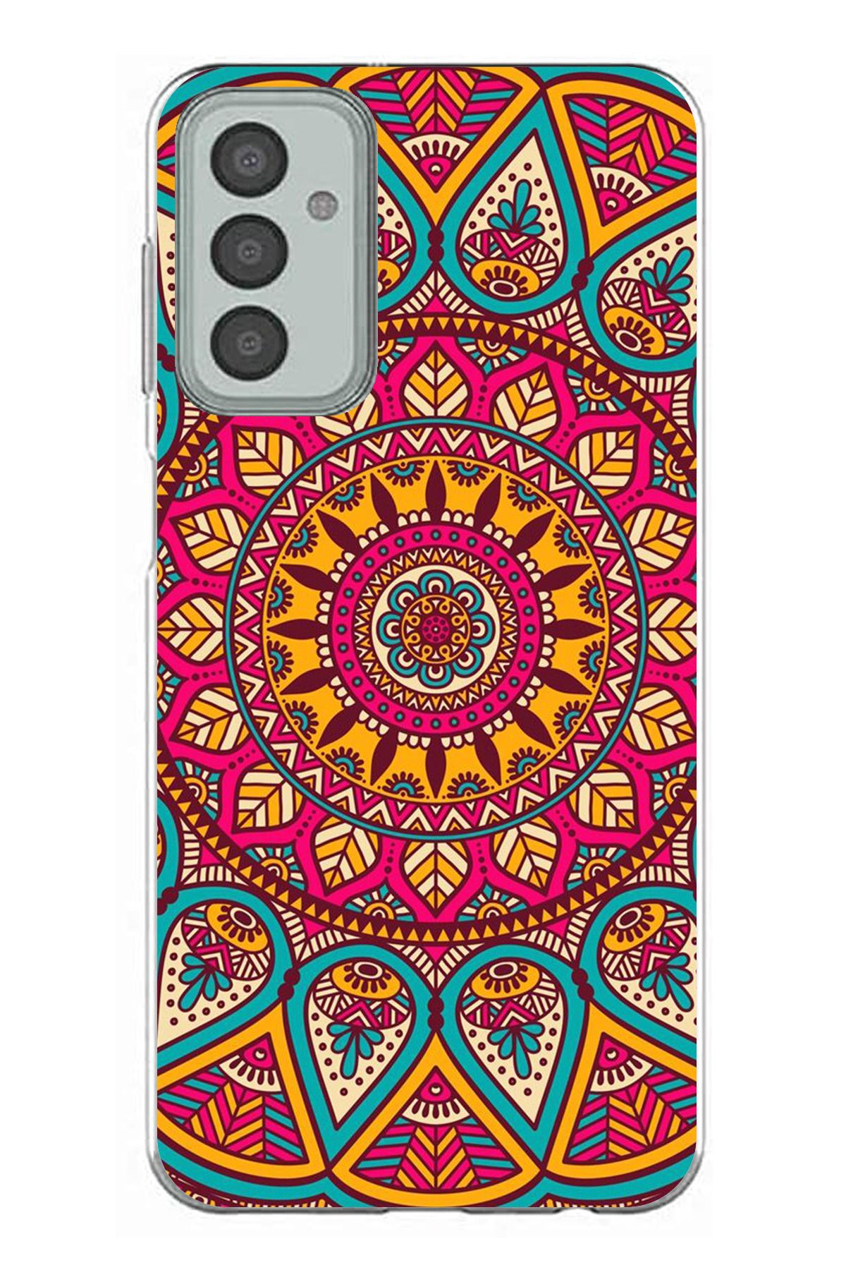 TechTree Samsung Galaxy M13 - M23 Uyumlu Mandala Şeffaf Silikon Kılıf