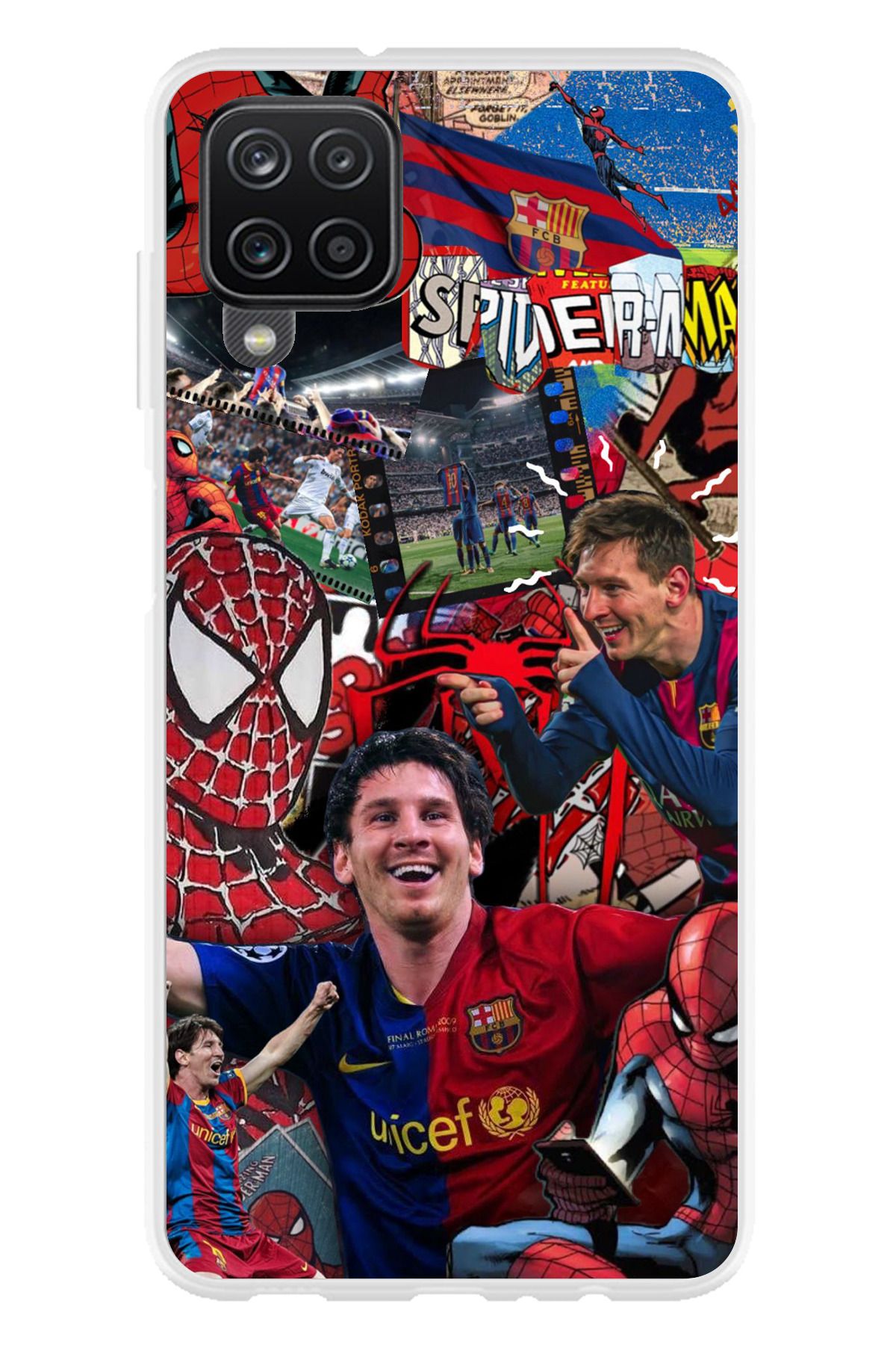 TechTree Galaxy A22 - M22 - M32 Uyumlu Messi Kolaj Şeffaf Silikon Kılıf