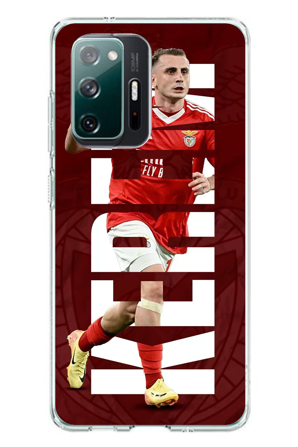 TechTree Samsung Galaxy S20 FE Uyumlu Kerem Aktürkoğlu Benfica Şeffaf Silikon Kılıf