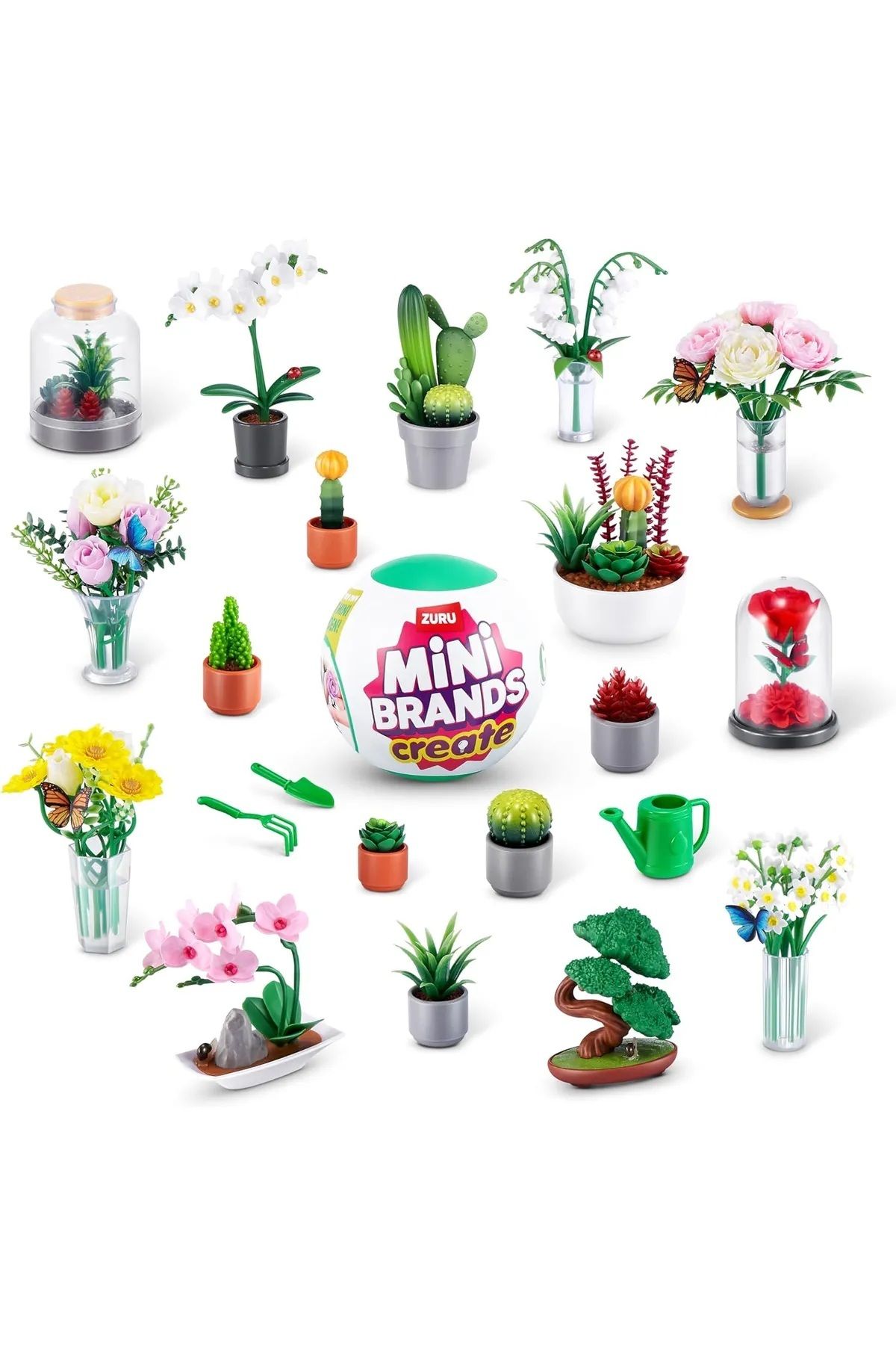 Muhcu Home 1 Adet Mini Brands Mini Botanik Bahçe Fügürleri Sürpriz Top Paket - 1 Adet