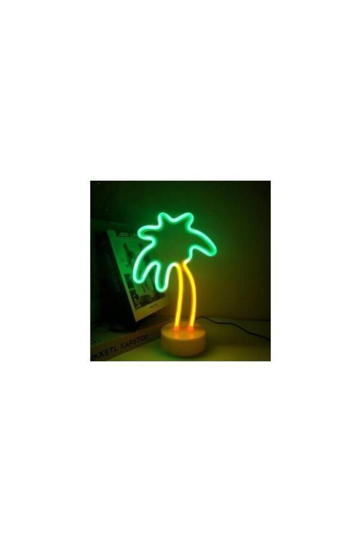 Home DEKORATİF PALMİYE NEON LAMBA LED IŞIKLI USB'Lİ PİLLİ DEKORATİF GECE LAMBASI