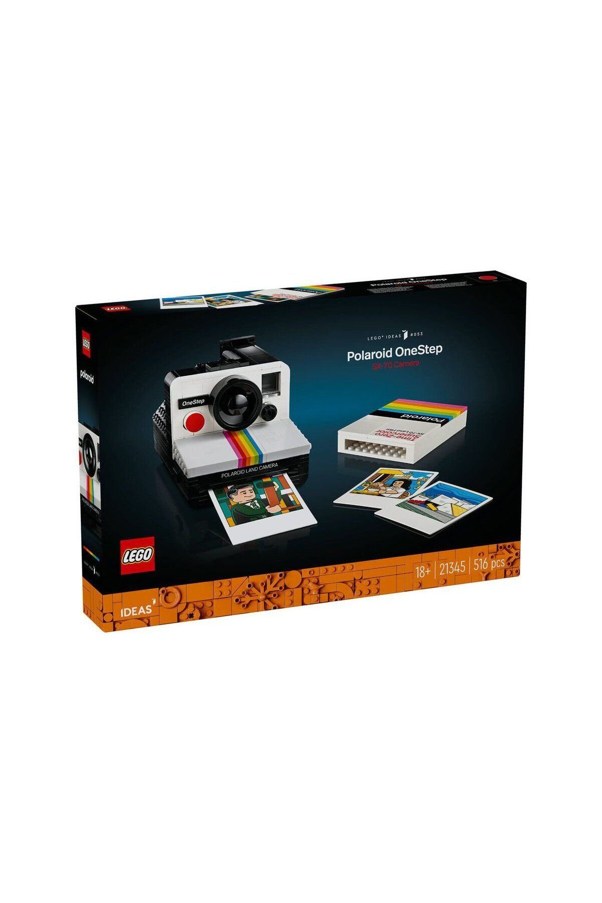 Easy Tedarik 21345 Lego Polaroid OneStep SX-70 Kamera 516 parça +18 yaş