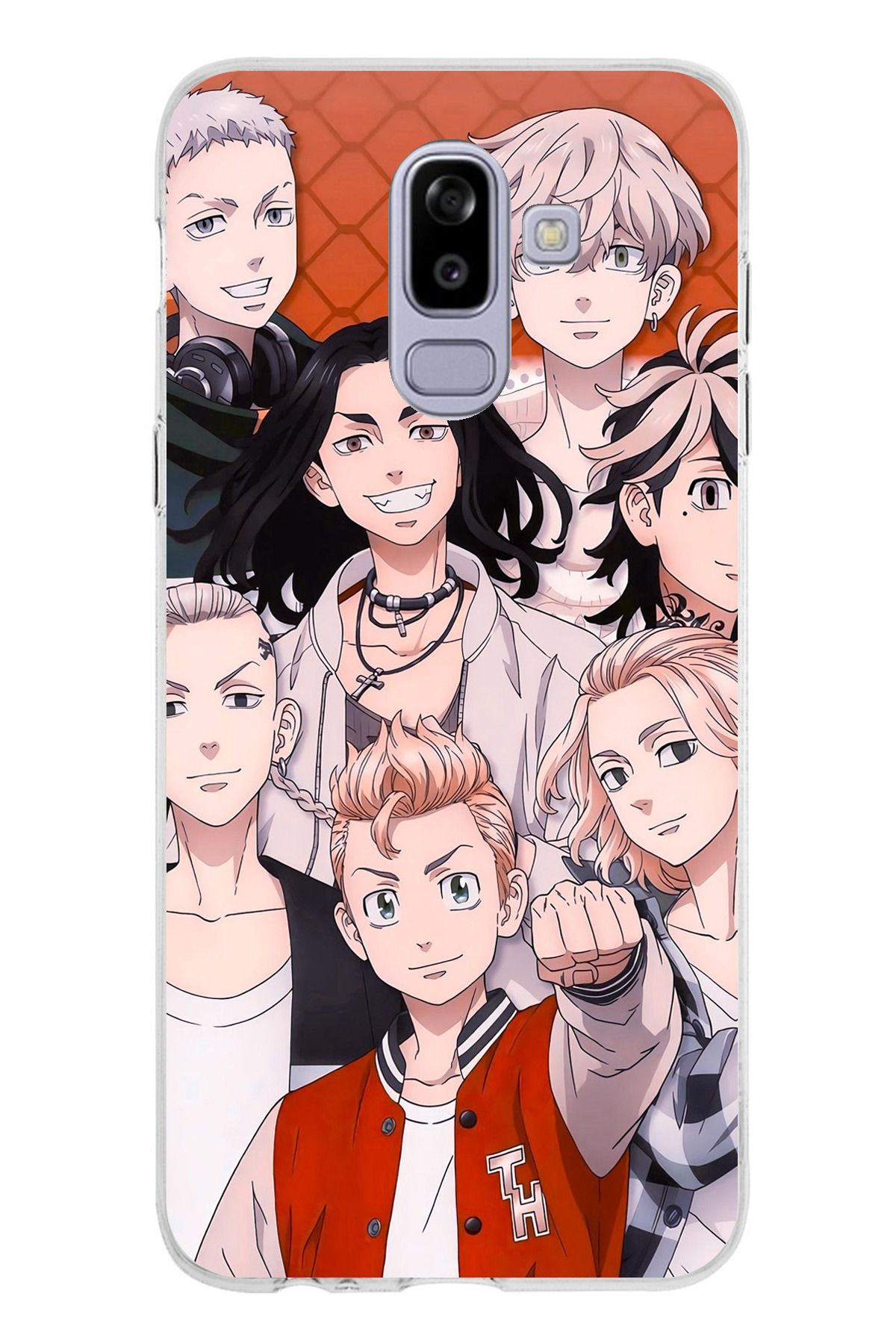 TechTree Samsung Galaxy J8 - A6 PLUS Uyumlu Tokyo Revengers Karakterler Şeffaf Silikon Kılıf
